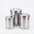 Stainless steel jar 3 pcs round