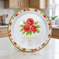Melamine tray with flower design 11715