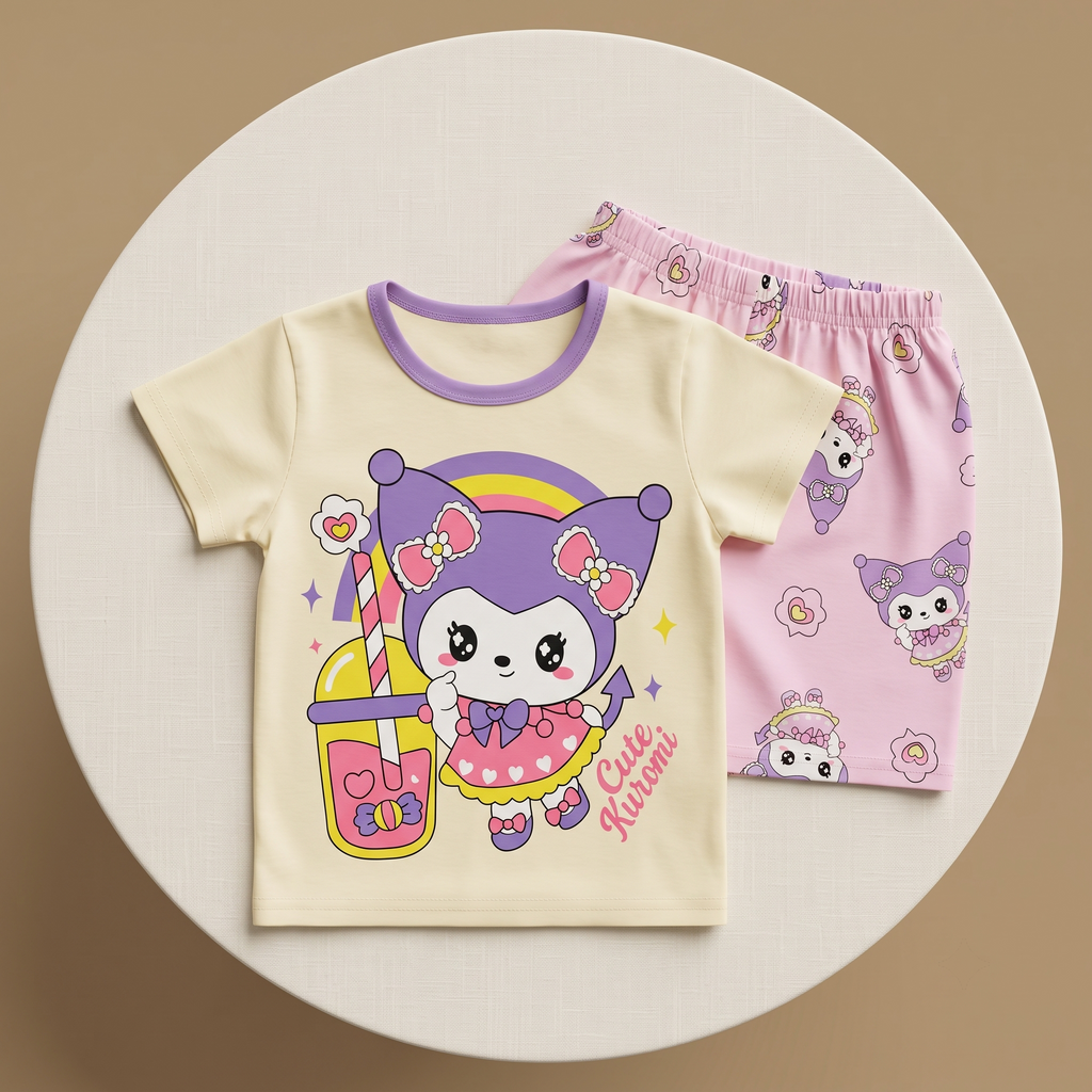 Cute kuromi H/S Short Set