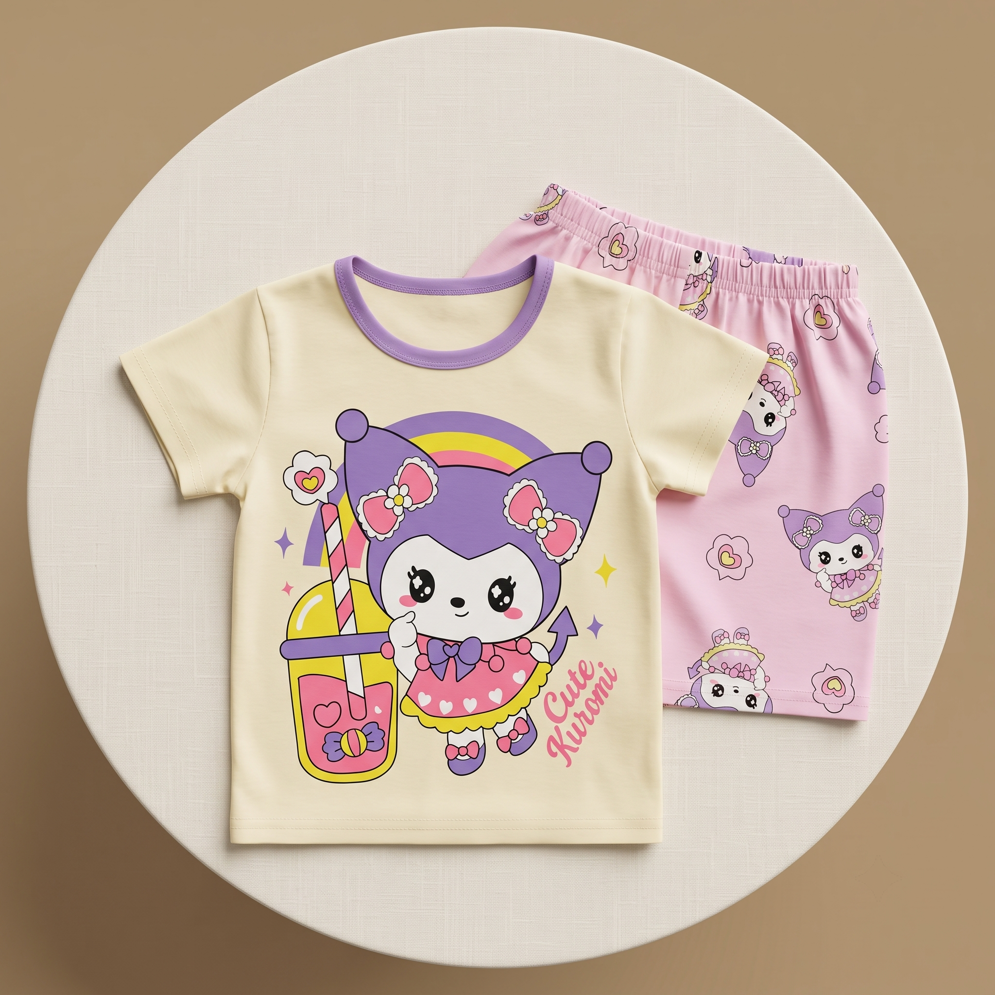 Cute kuromi H/S Short Set