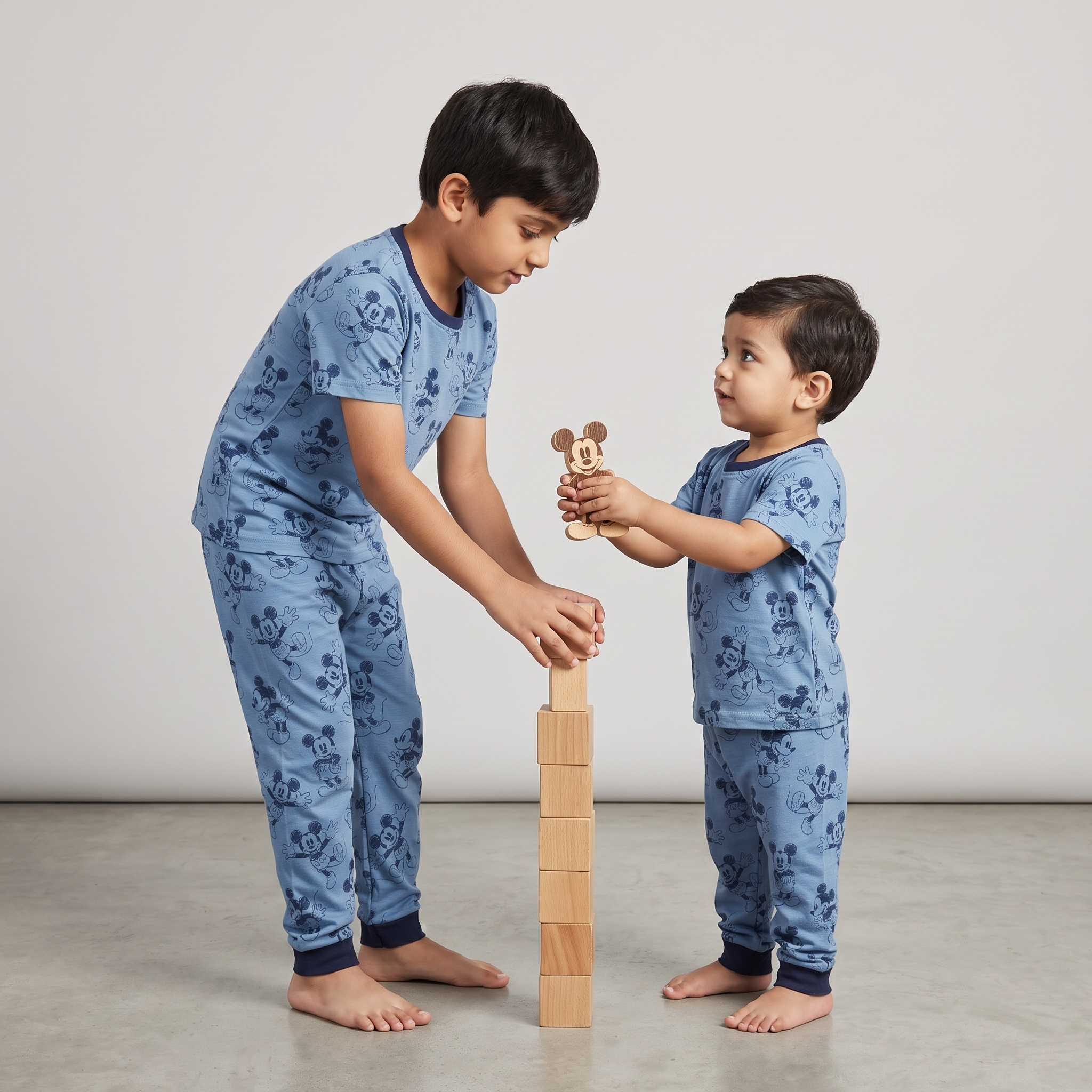 Mickey Sketch DarkBlue H/S Pajamas