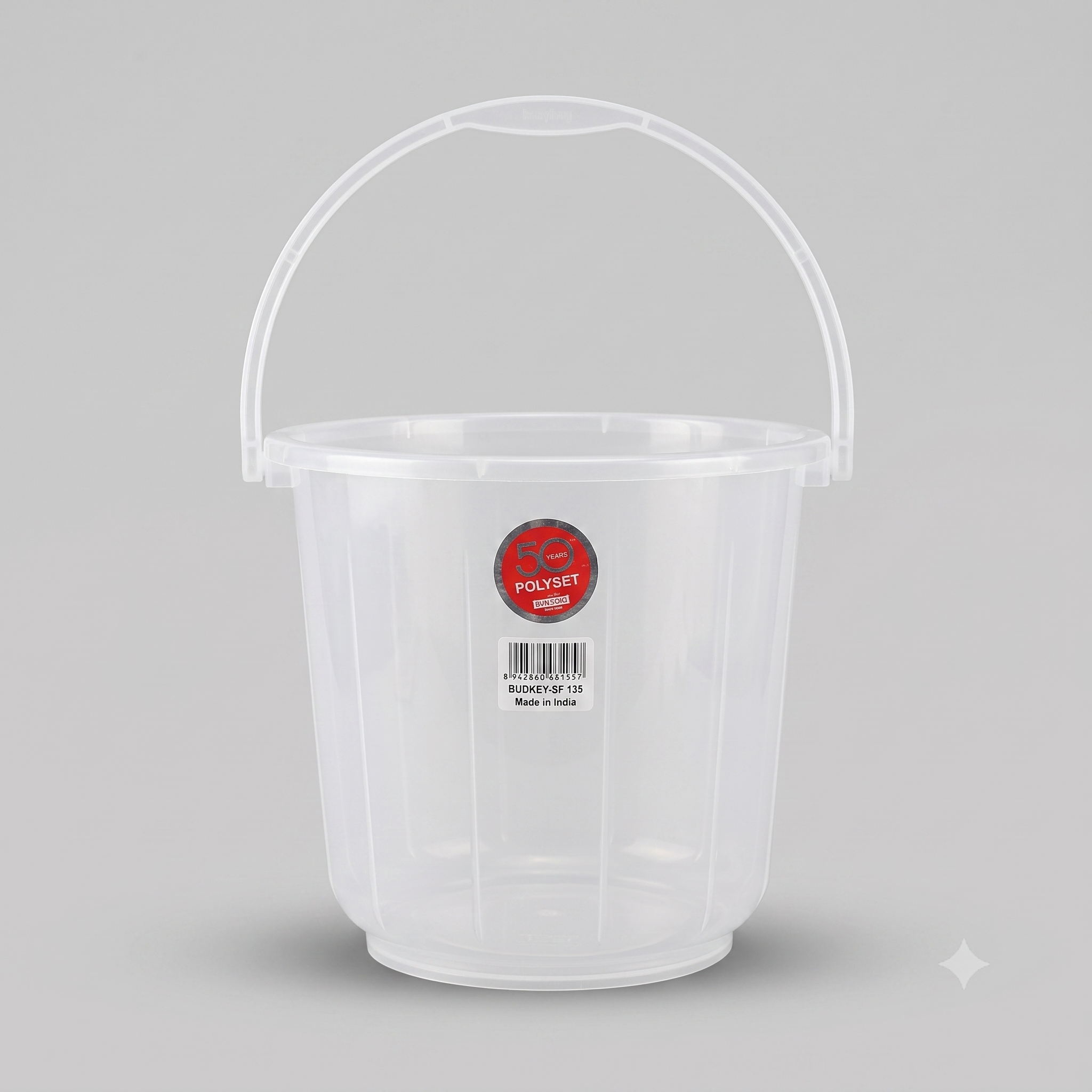 Plastic bucket, transparent, No. 18 3247