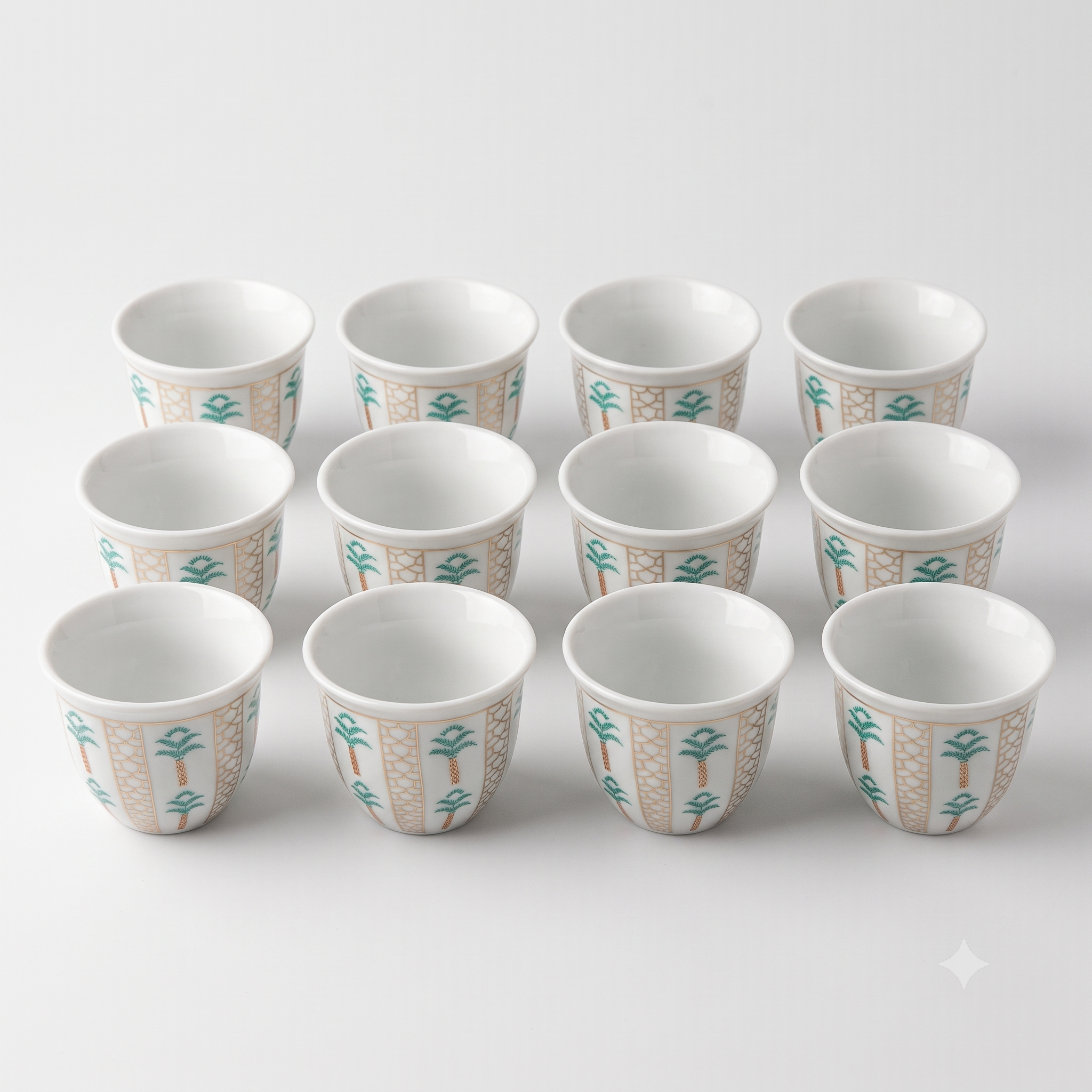 03-150-G Coffee cups, northern golden