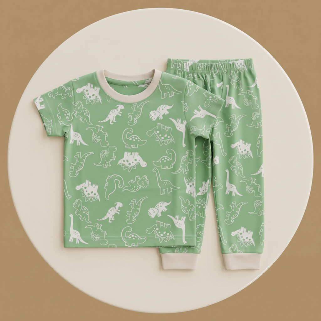 Small Dinosaur Green H/S Pajamas