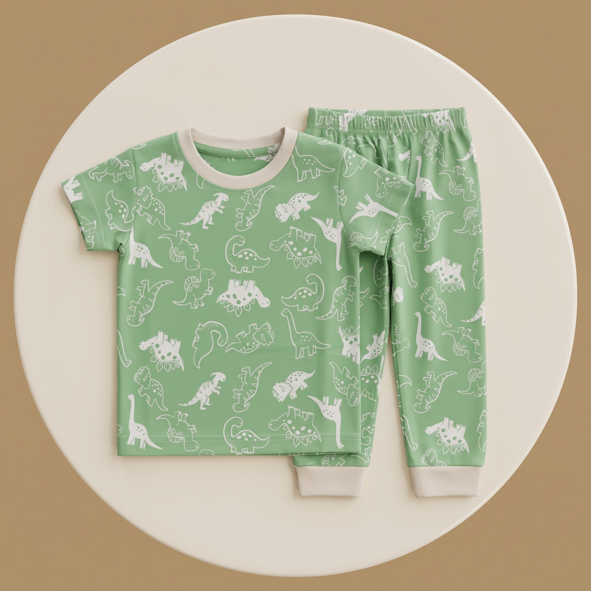 Small Dinosaur Green H/S Pajamas