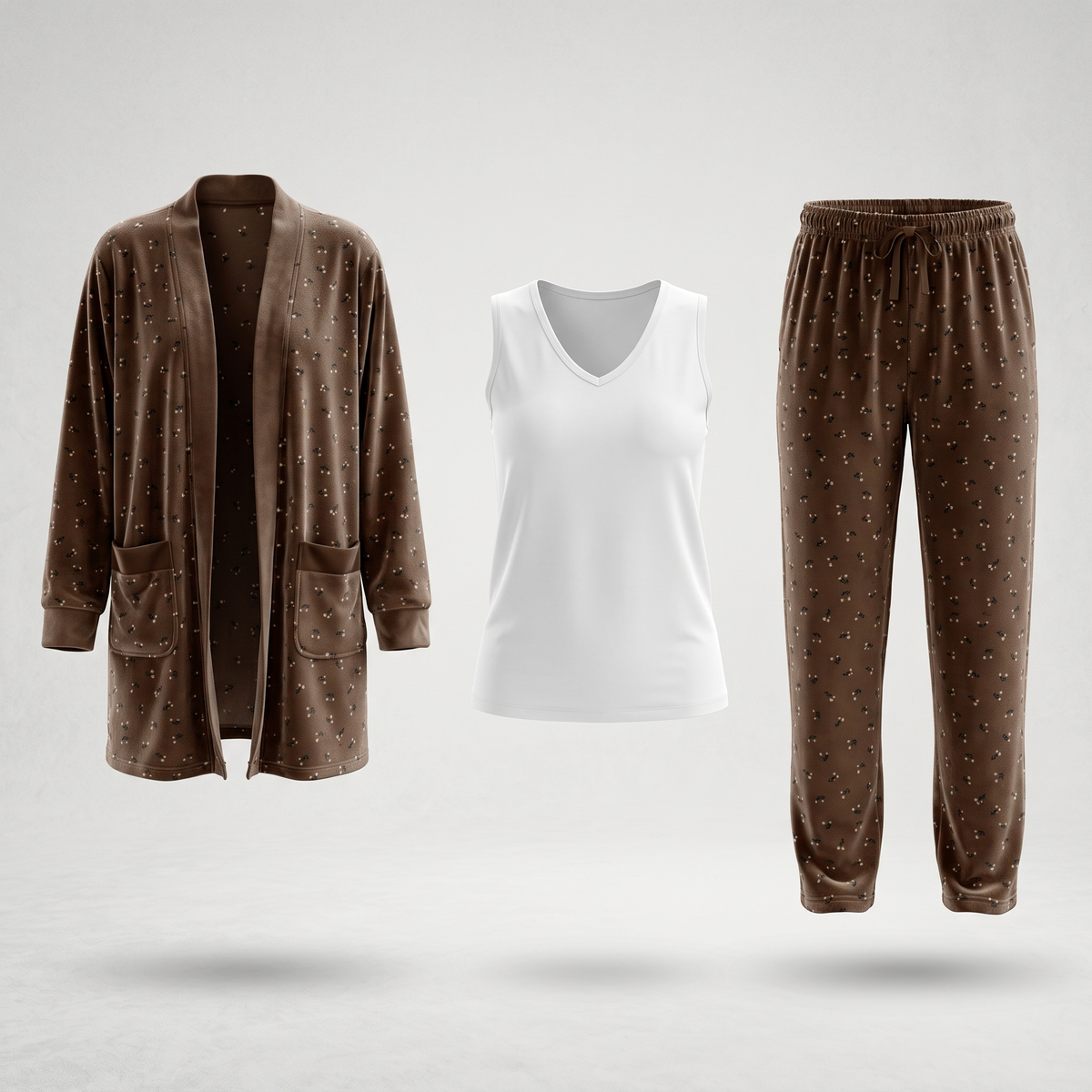 Womens Pyjama 3 Pcs 9114