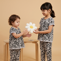White Flowers Black Girls H/S Pajamas
