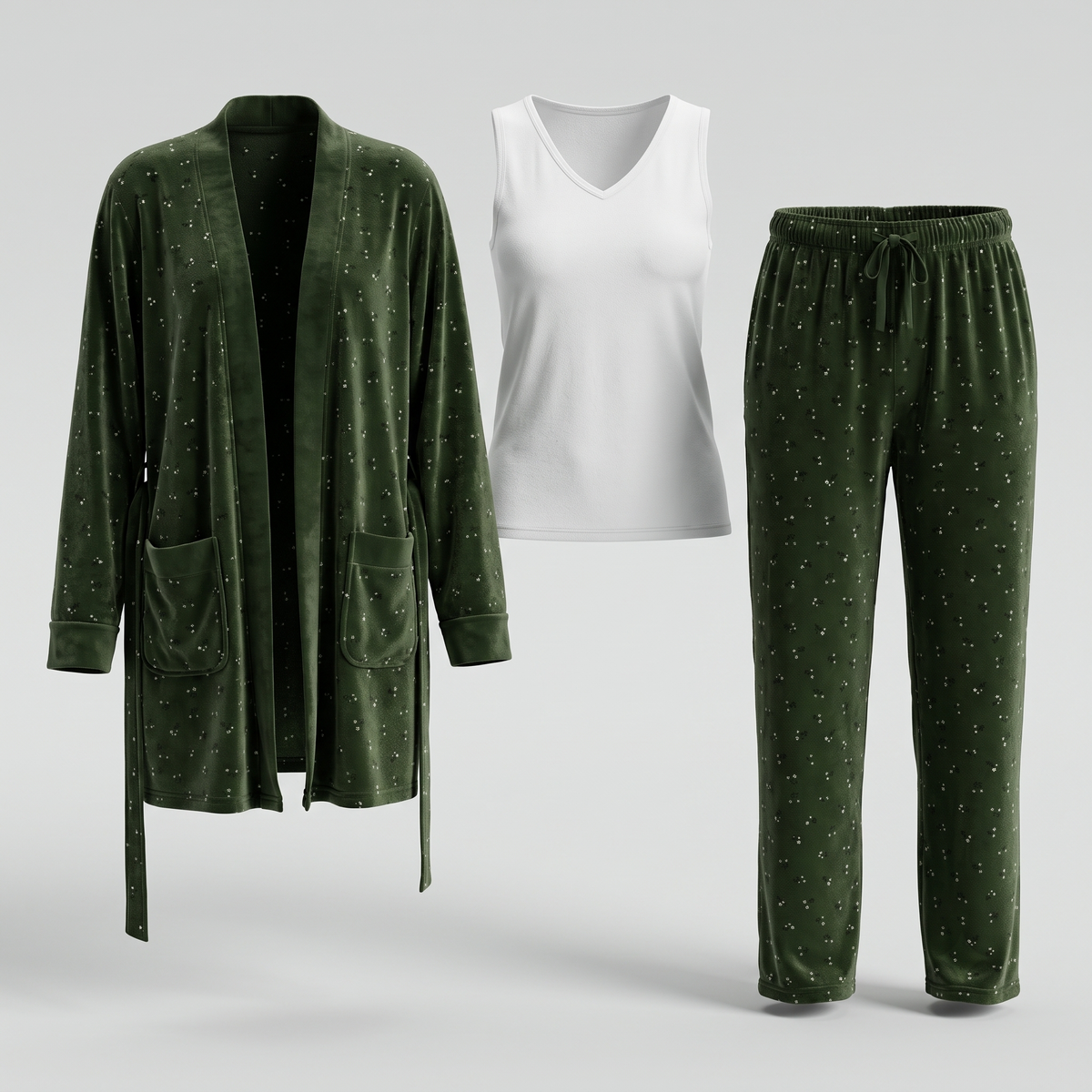 Womens Pyjama 3 Pcs 9114