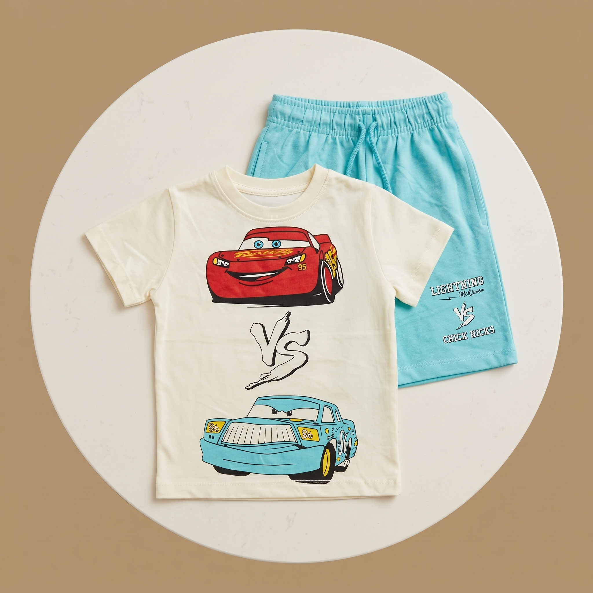 Cars 95  V/S 86 Boys H/S Shorts