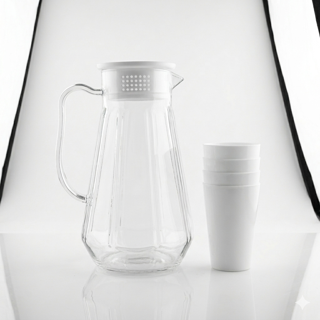 Jug with clear glass