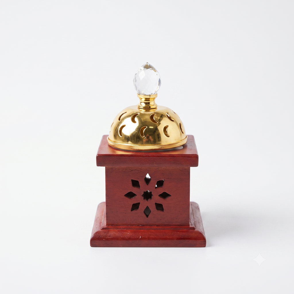 Wooden incense burner