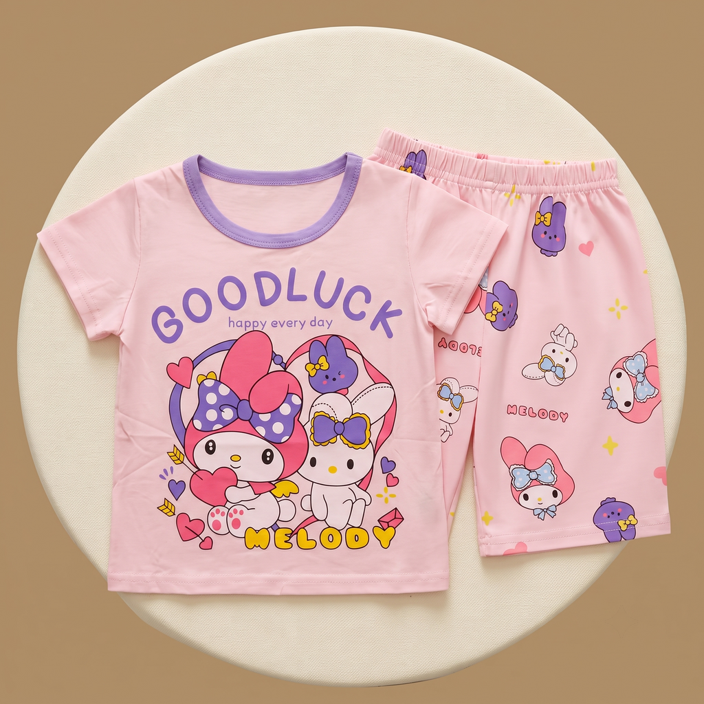 GoodLuck Pink H/S Short Set