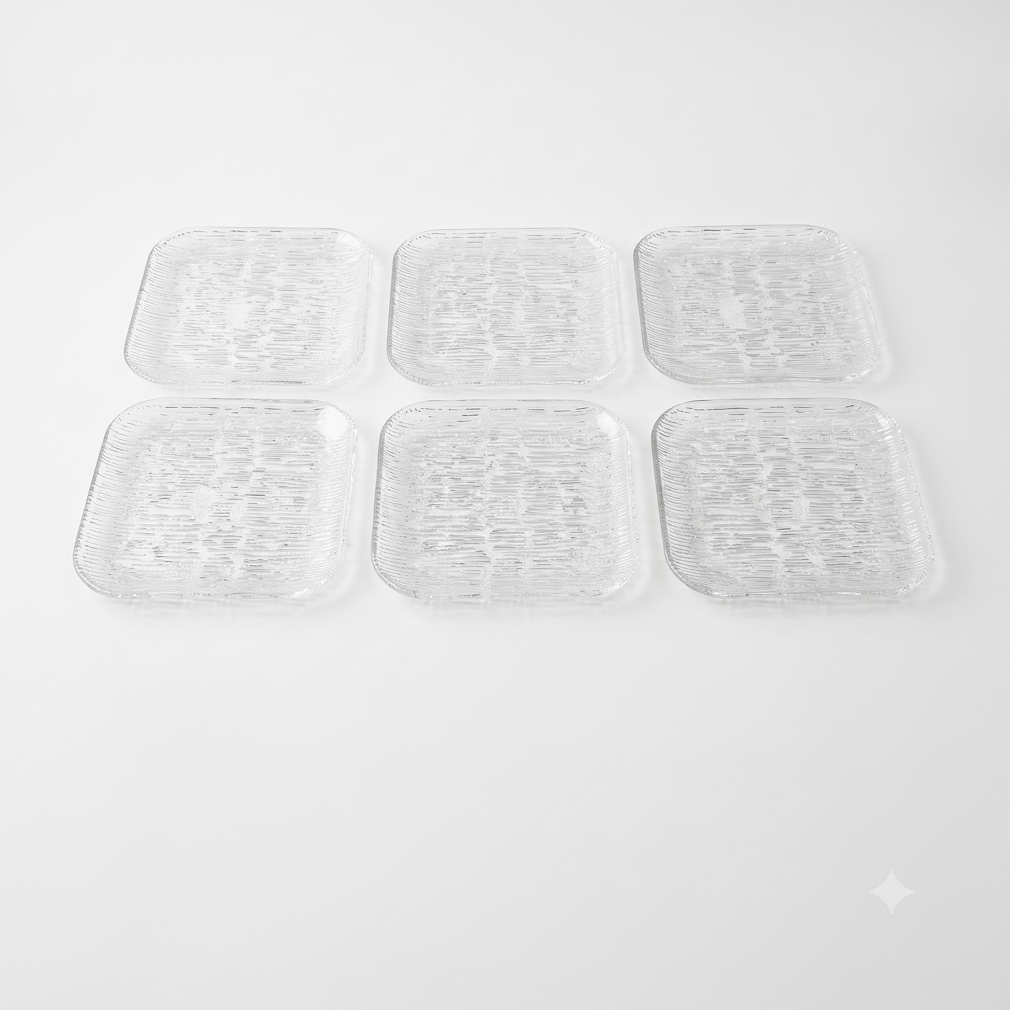 Plain cake plates set 6pcs