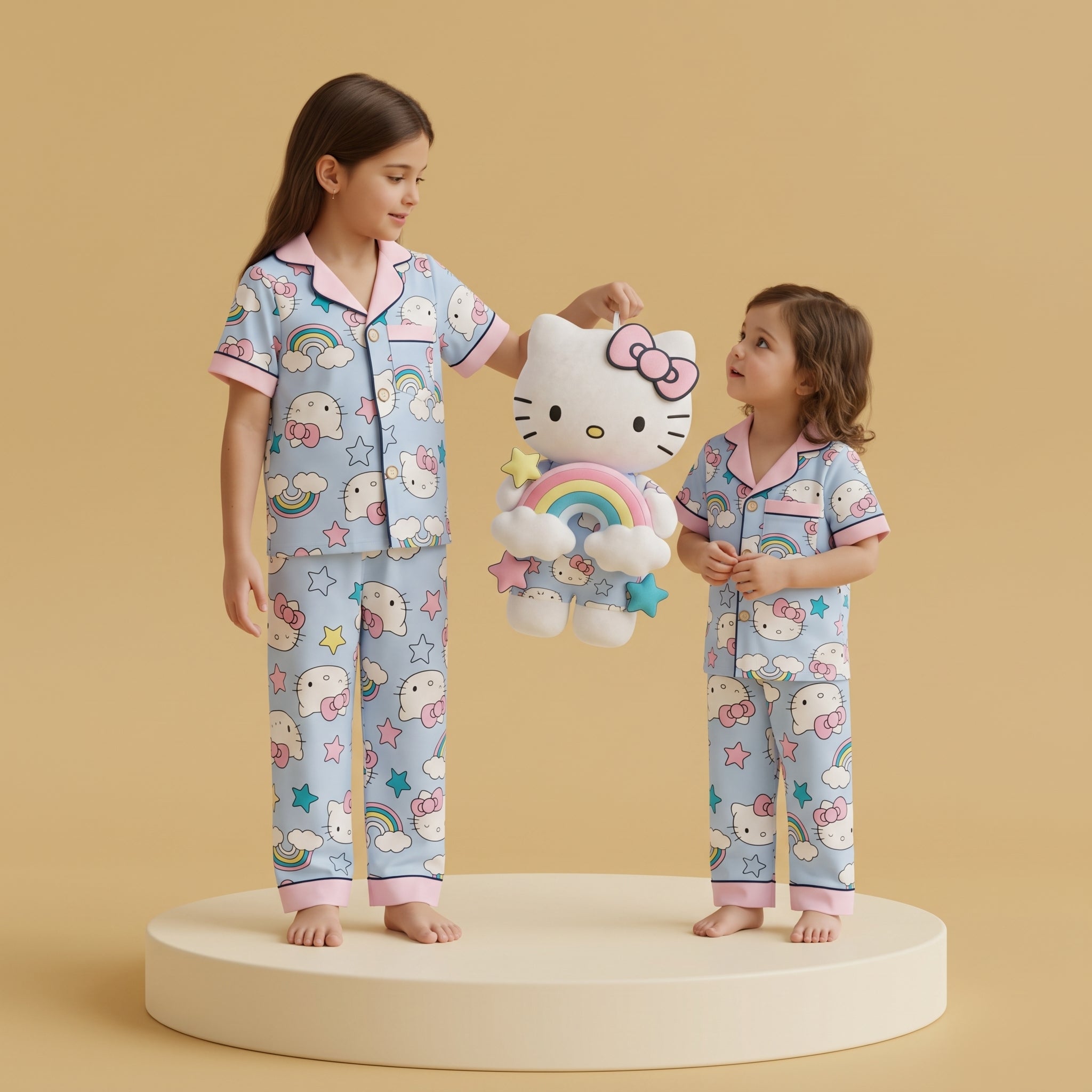 Kitty Sky Kids H/S Pajamas