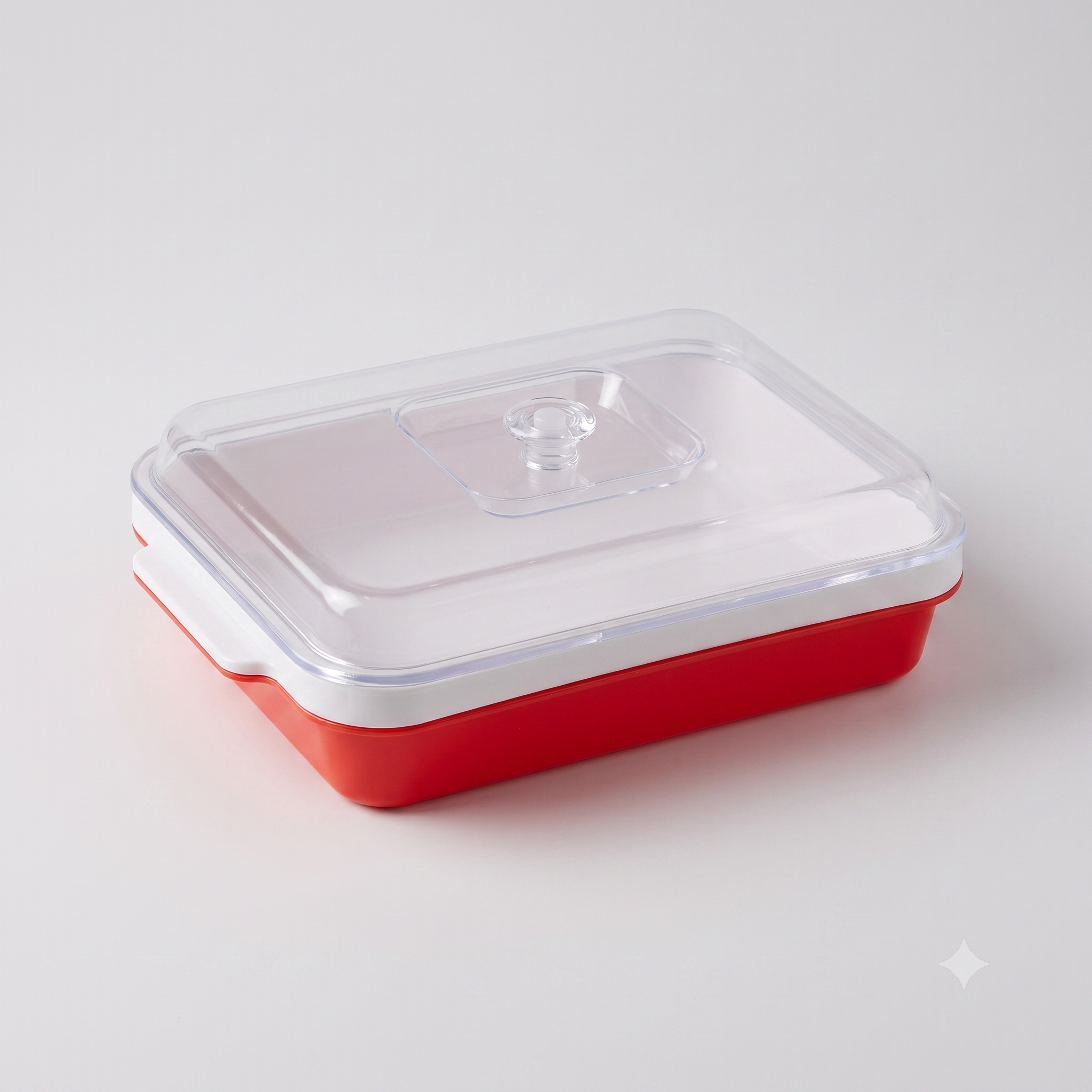 Plastic rectangular basket with lid 1779-11