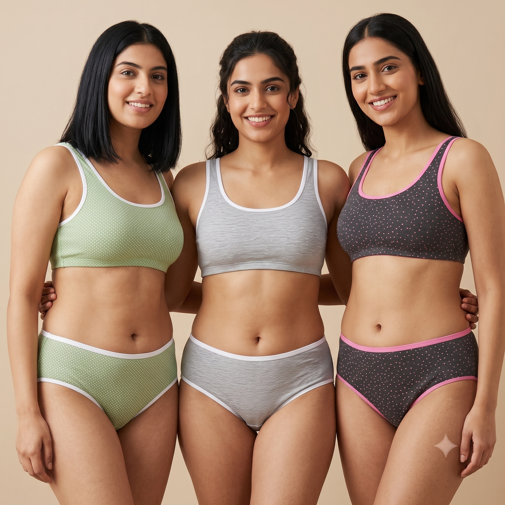 Womens Underwear 3Pcs Set Jumbo 1011-2