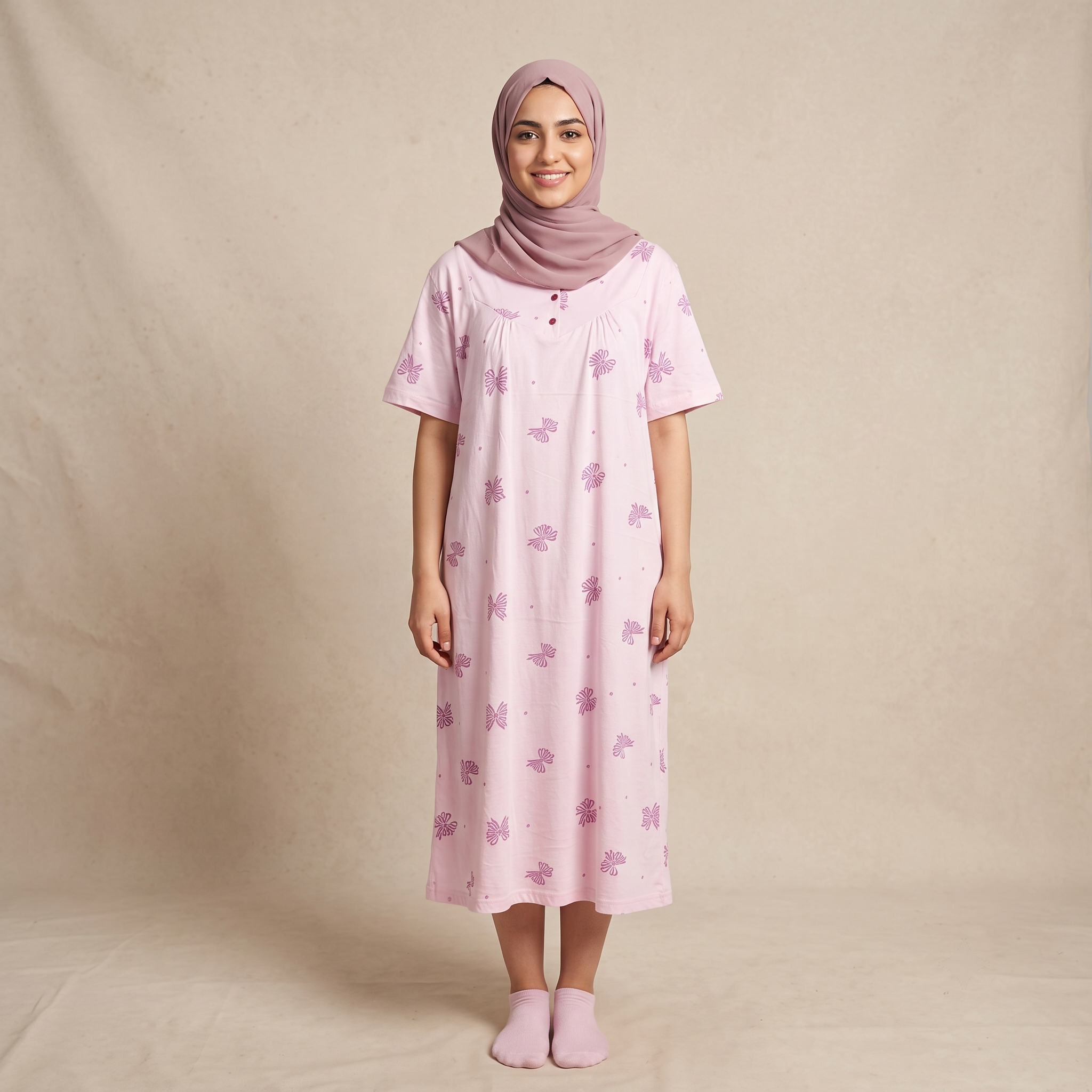 Womens Midi Bows Pink