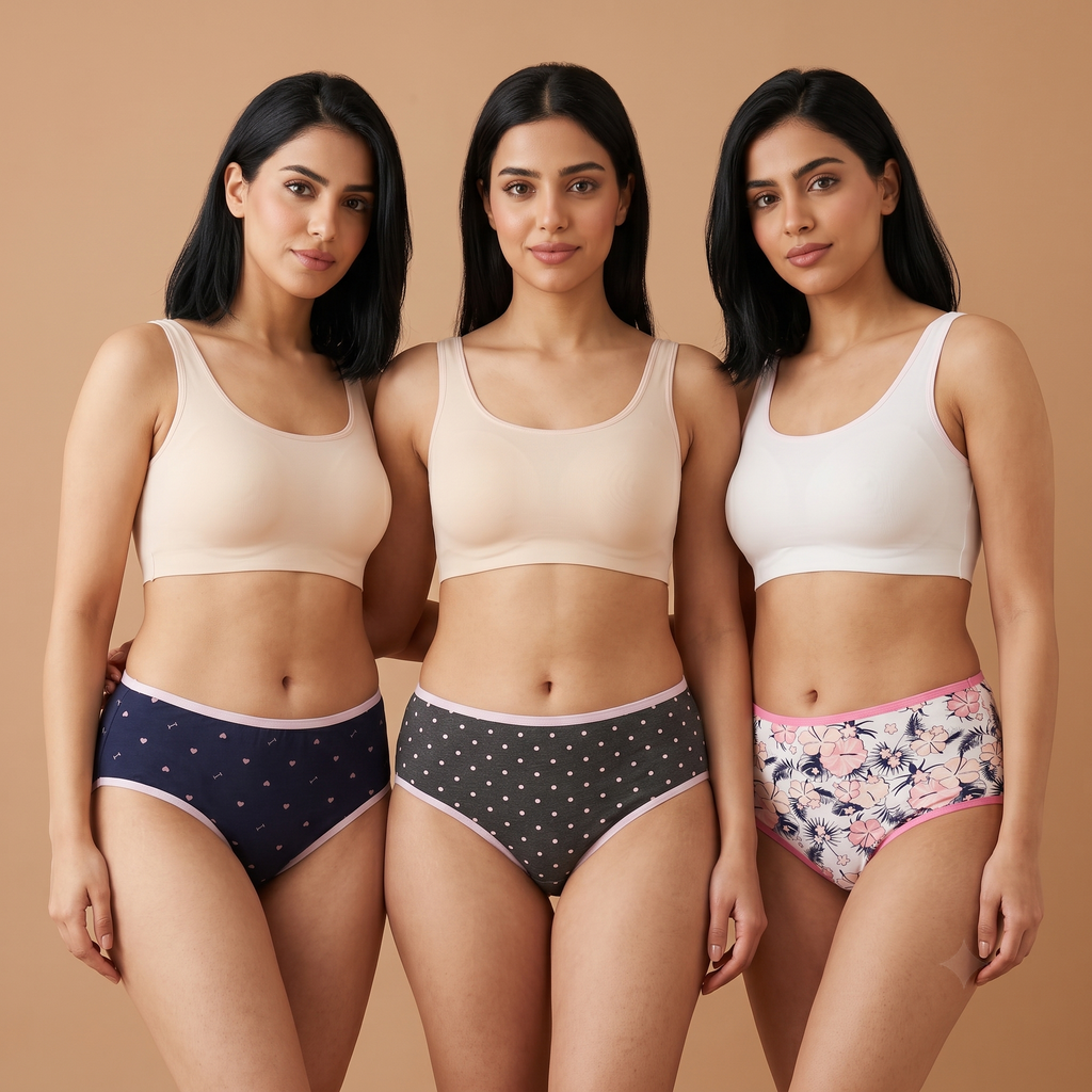 Womens Underwear 3Pcs Set 1010-6