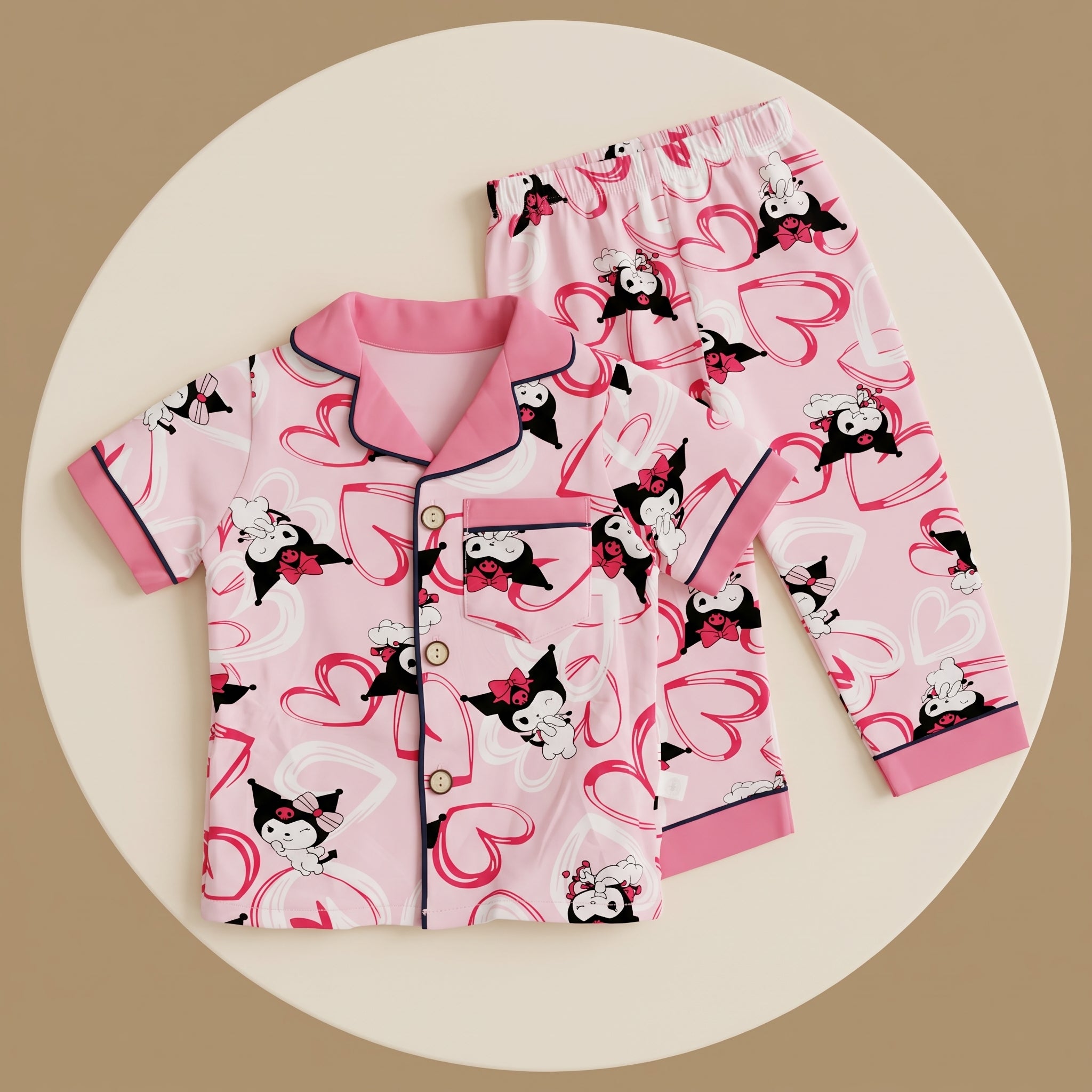Kuromi Love Kids H/S Pajamas
