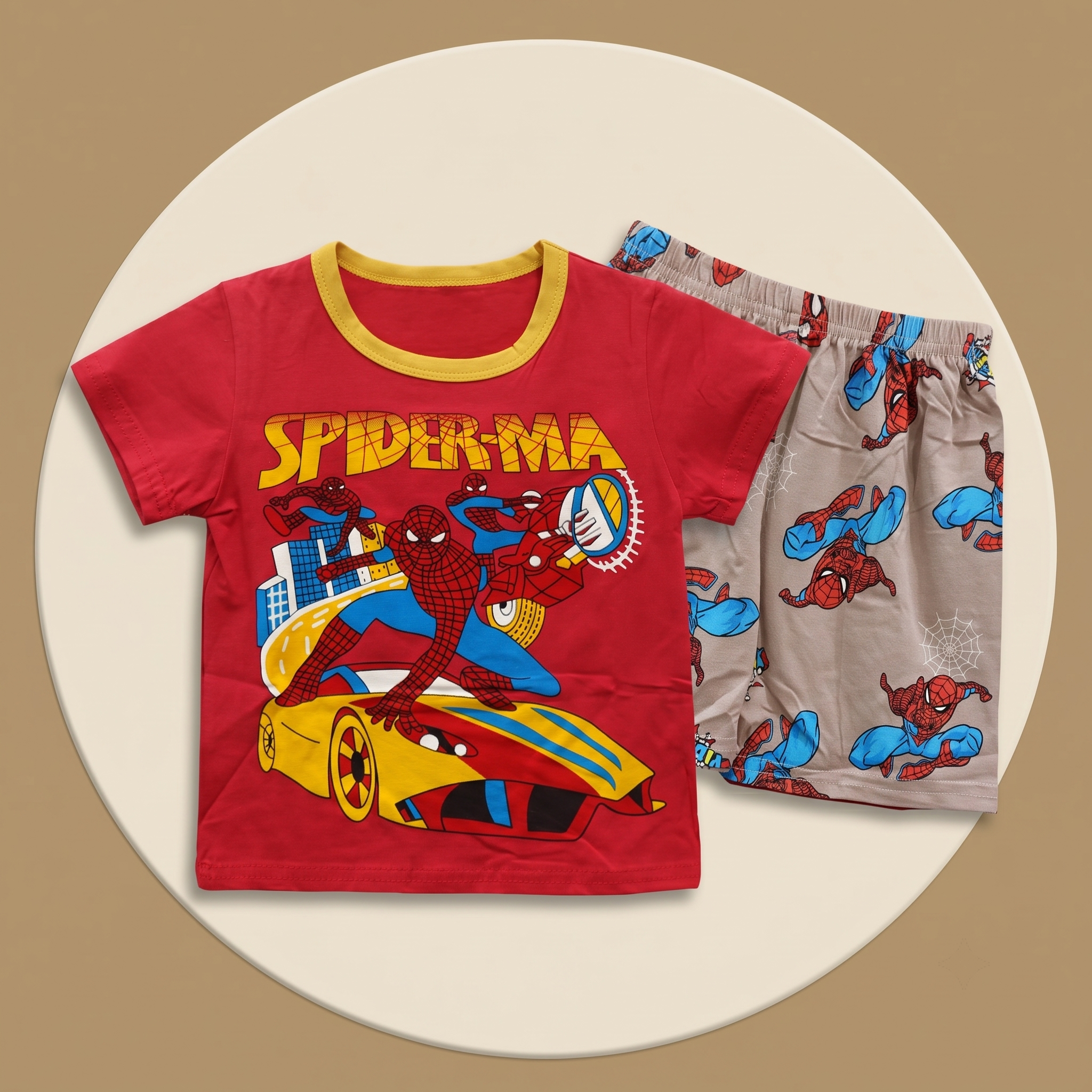 Spiderman Vehicles H/S Short Set