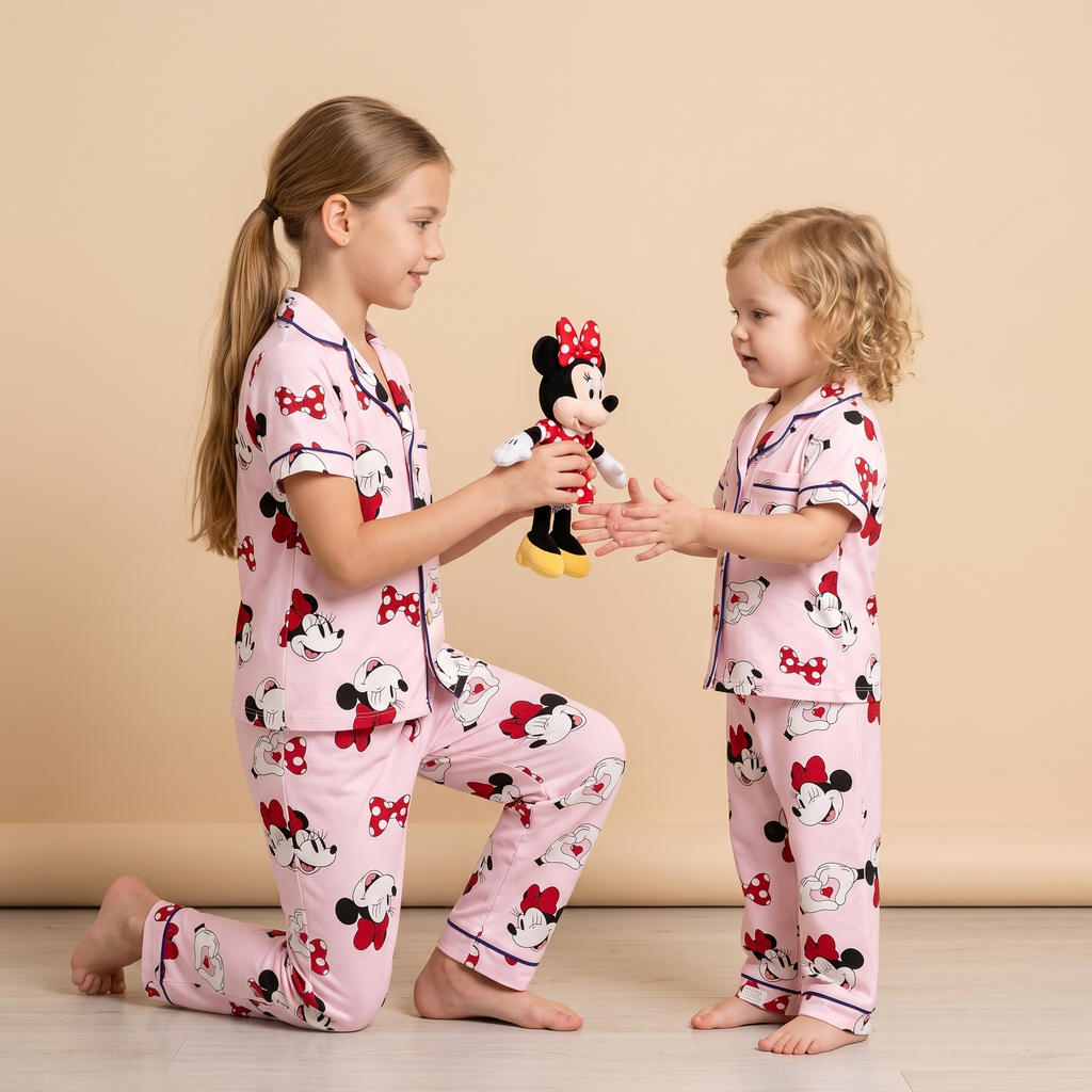 Wink Minnie Pink kids H/S Pajamas