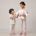 Melody Lines White Kids H/S Pajamas
