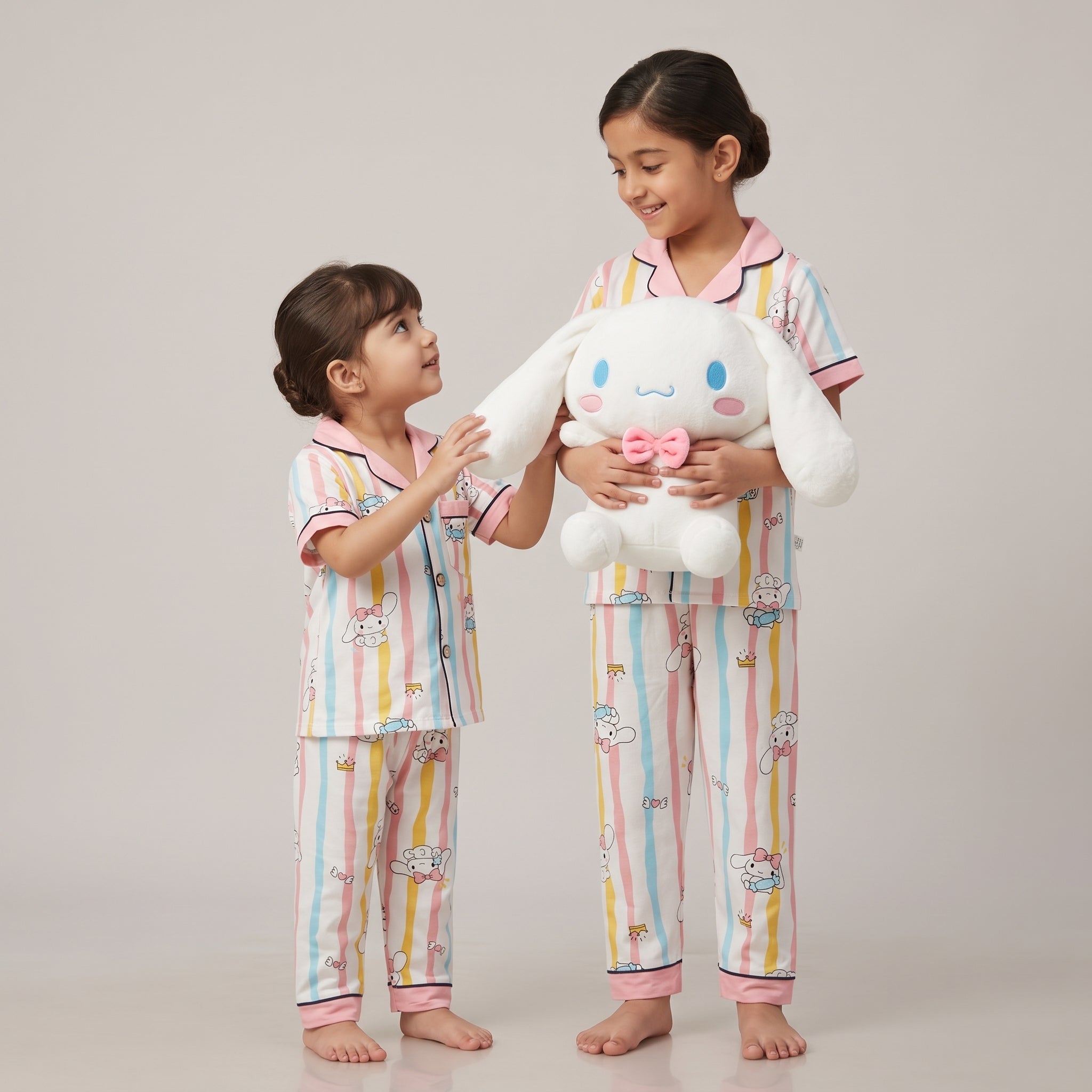 Melody Lines White Kids H/S Pajamas