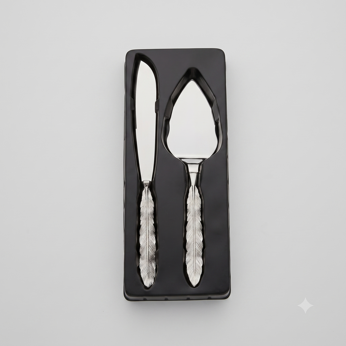 Silver Cake Knife Set