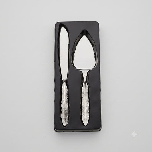Silver Cake Knife Set