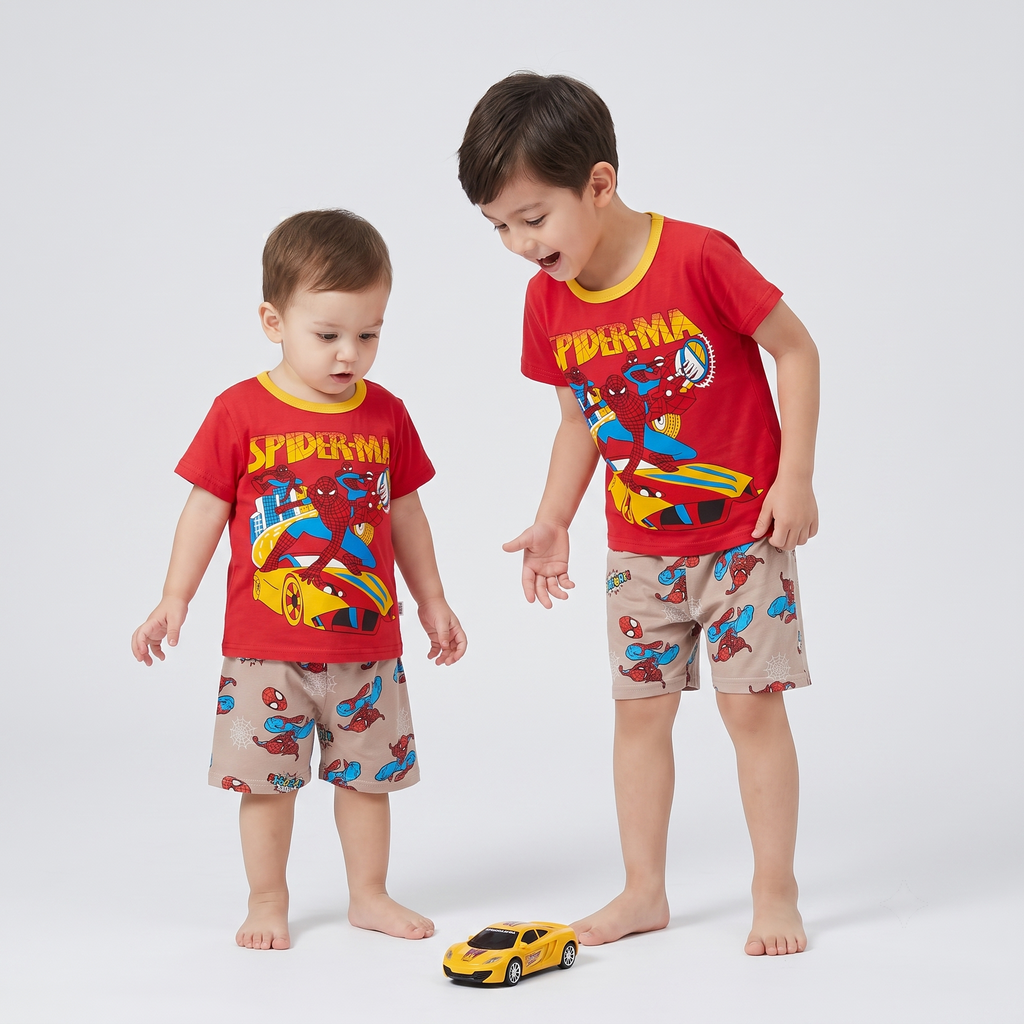 Spiderman Vehicles H/S Short Set