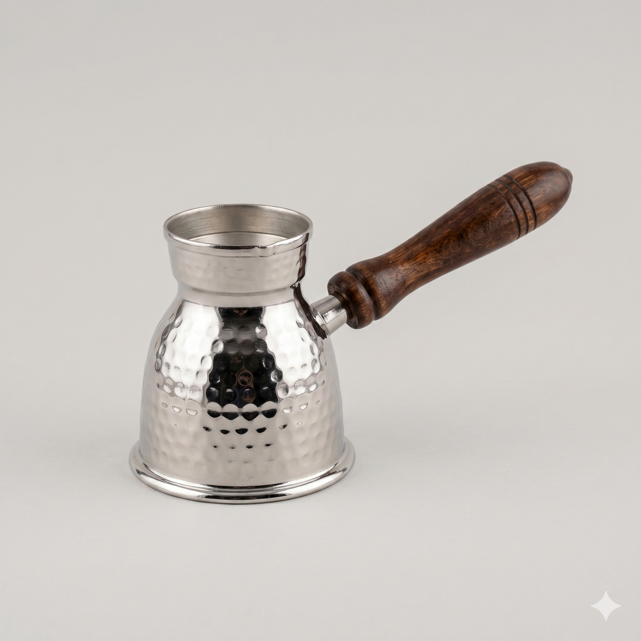 Hammered Silver Copper Coffee Pot No. 4