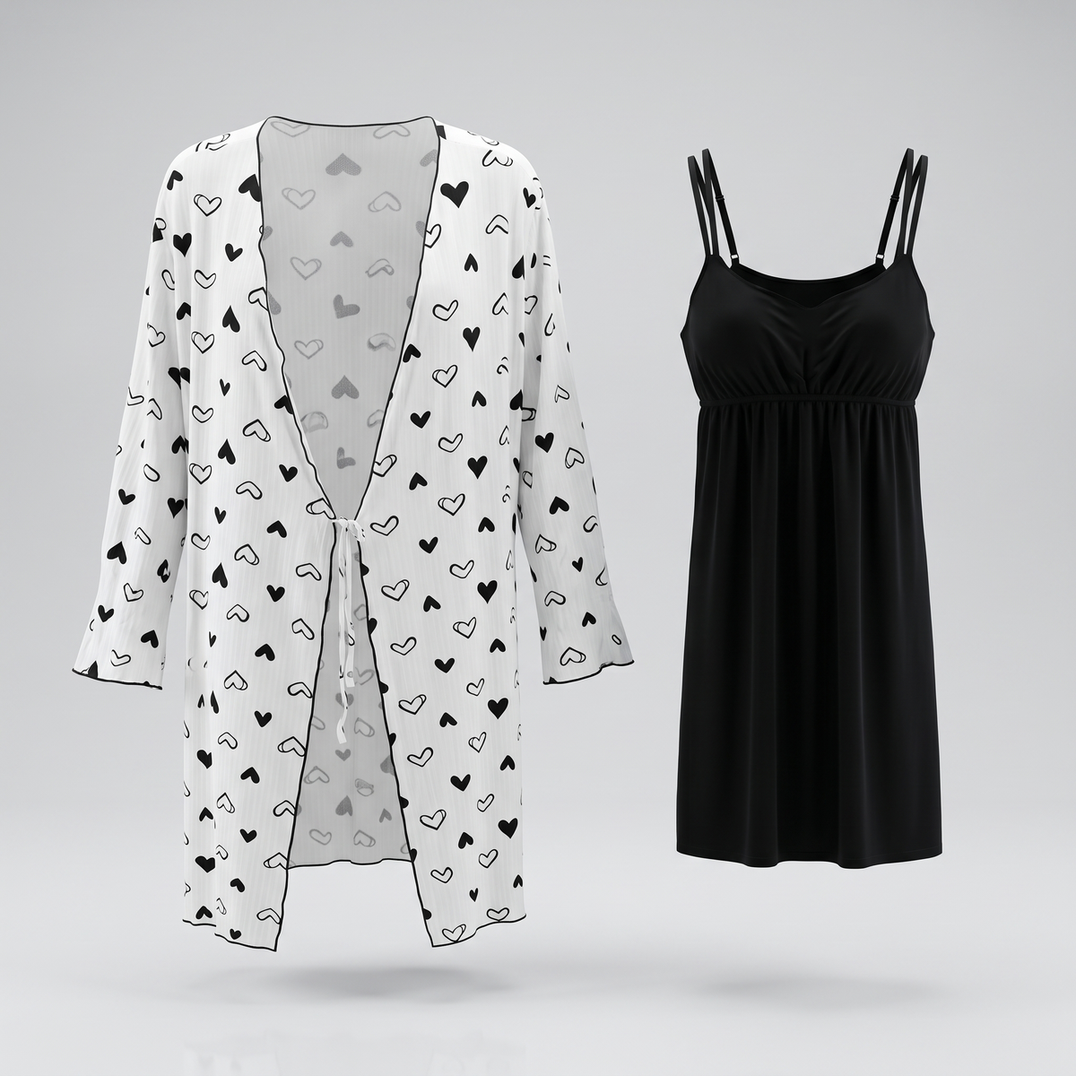 Womens Robe 2Pcs HM-70524