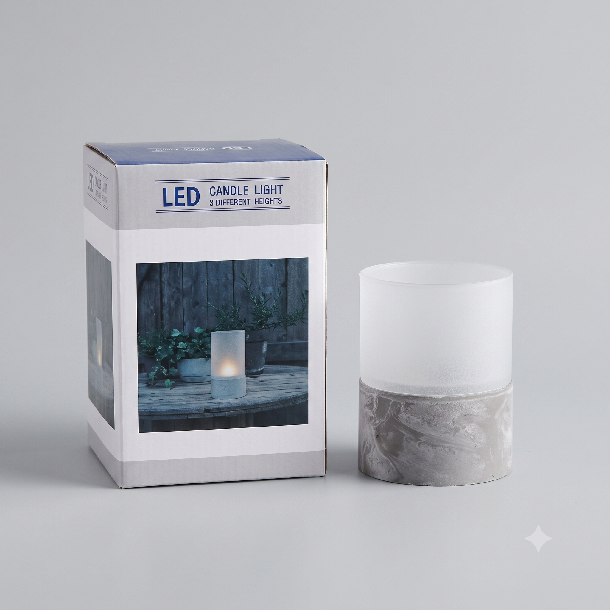 Marble Glass Candle - MK2046-27