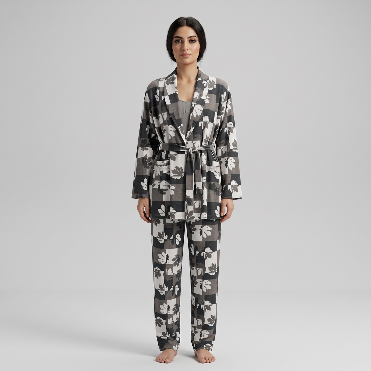 Womens Pyjama 3 Pcs 9185