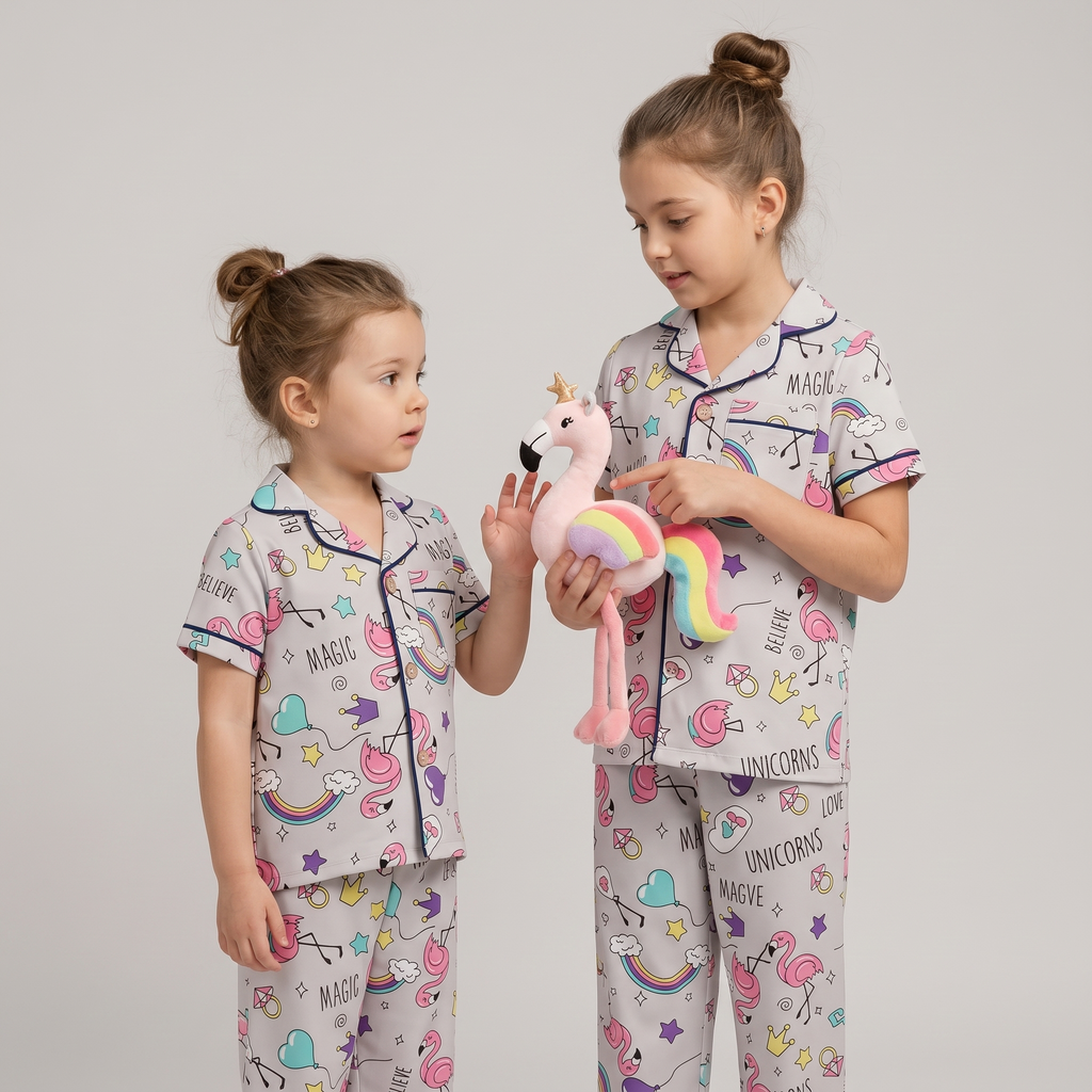 Magic Grey Kids H/S Pajamas