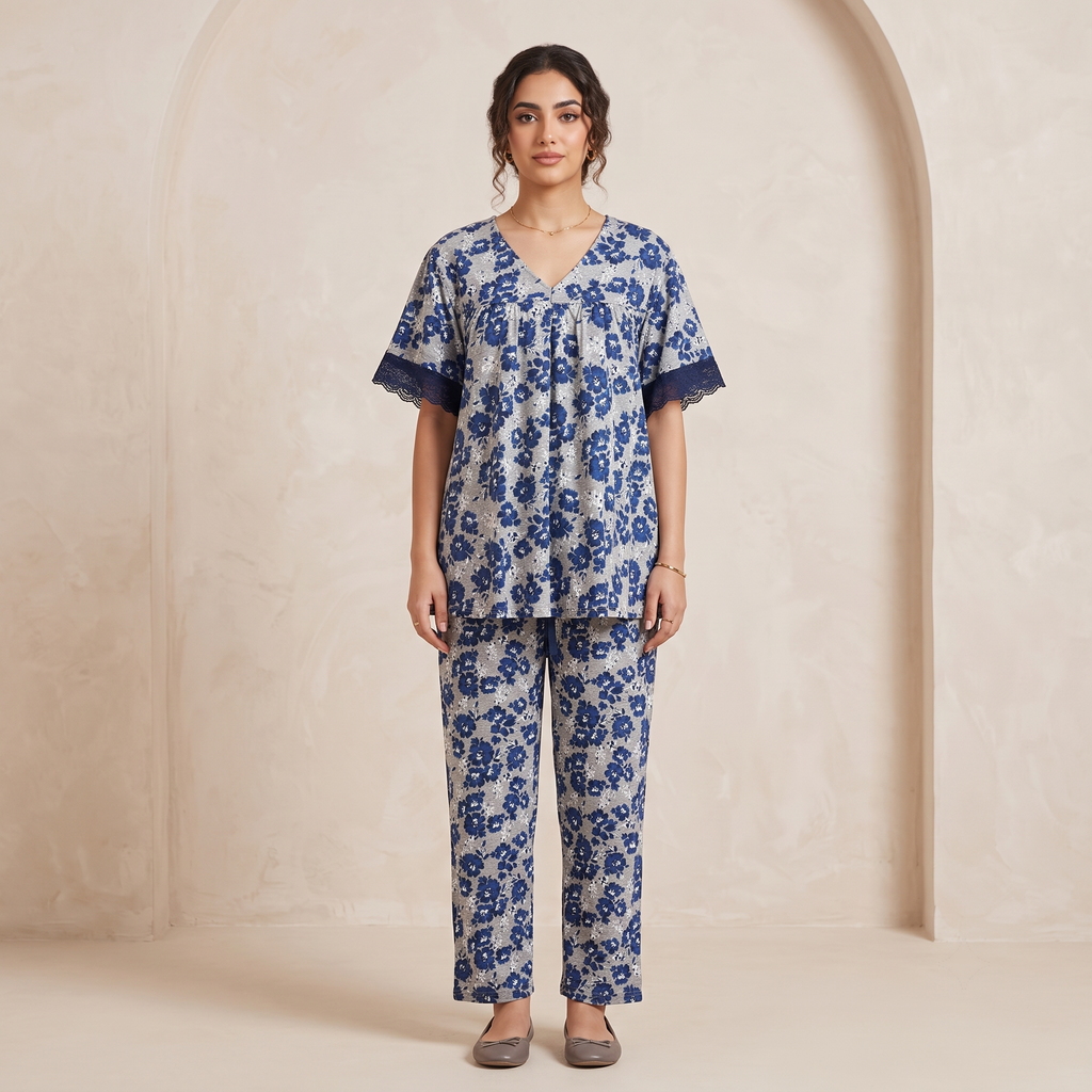 Womens Cotton Pyjama Set LS-111/J-51