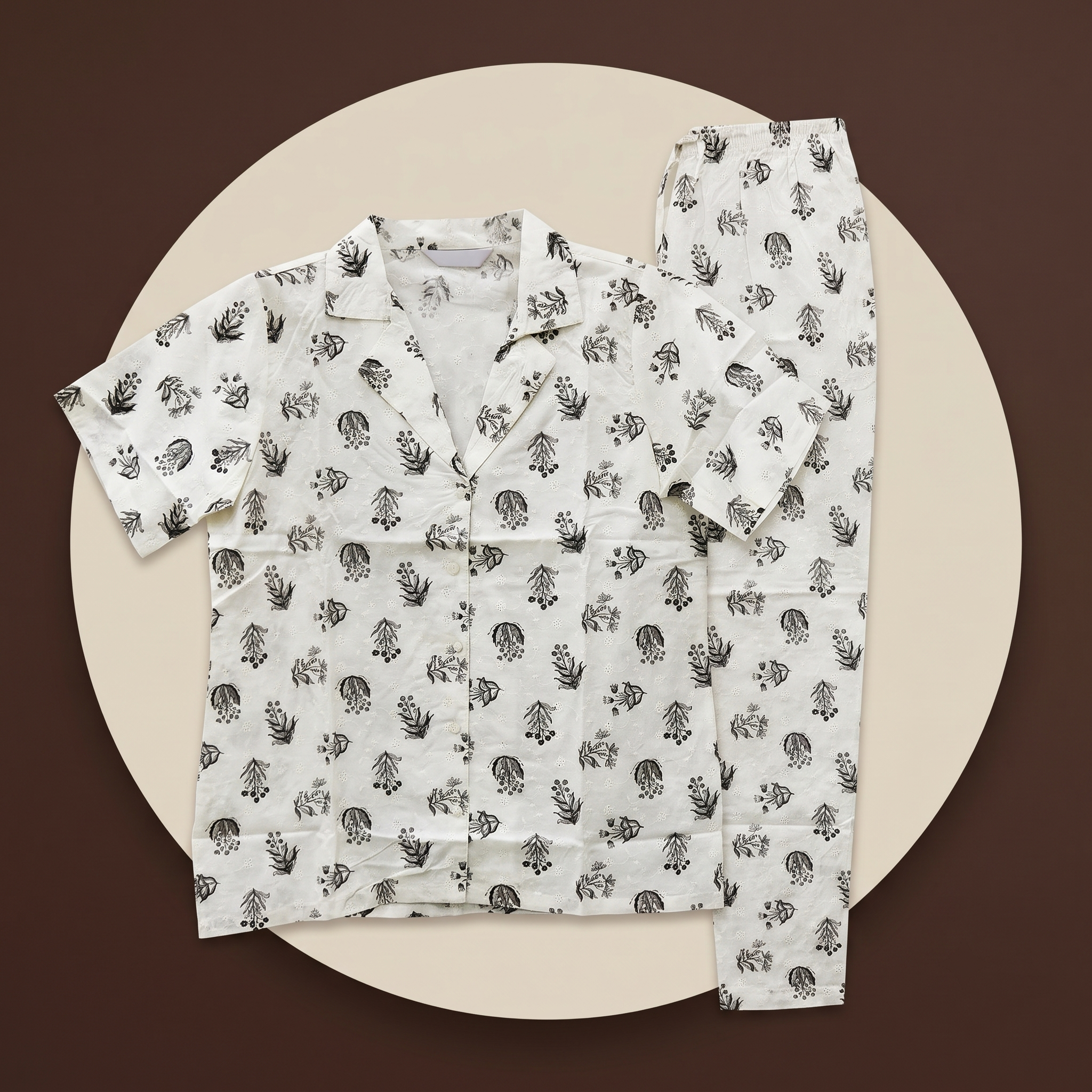Womens Pajamas 2Pcs 9272 (D)