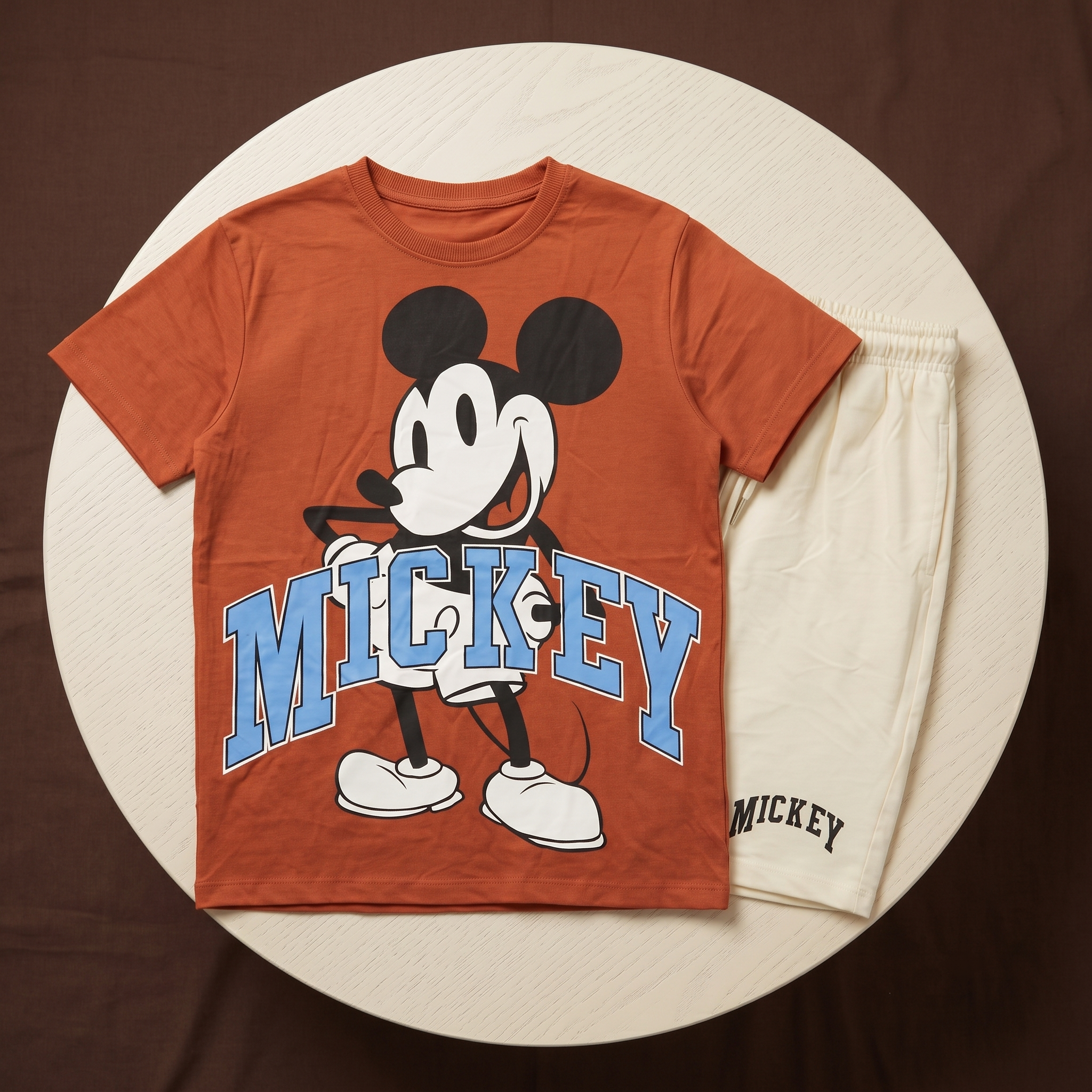 Mickey Orange Boys H/S shorts