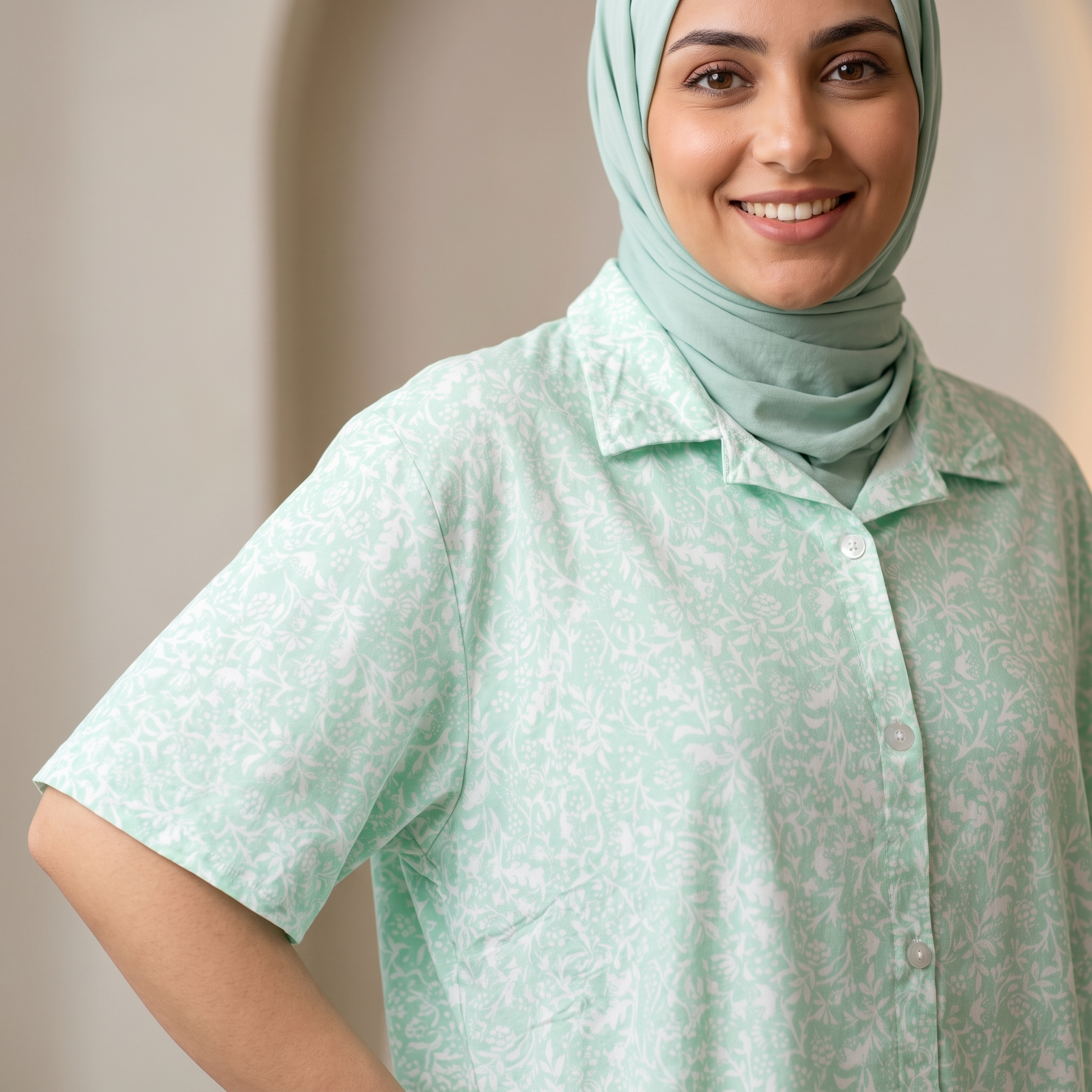 Little Flowers Green Womens Midi