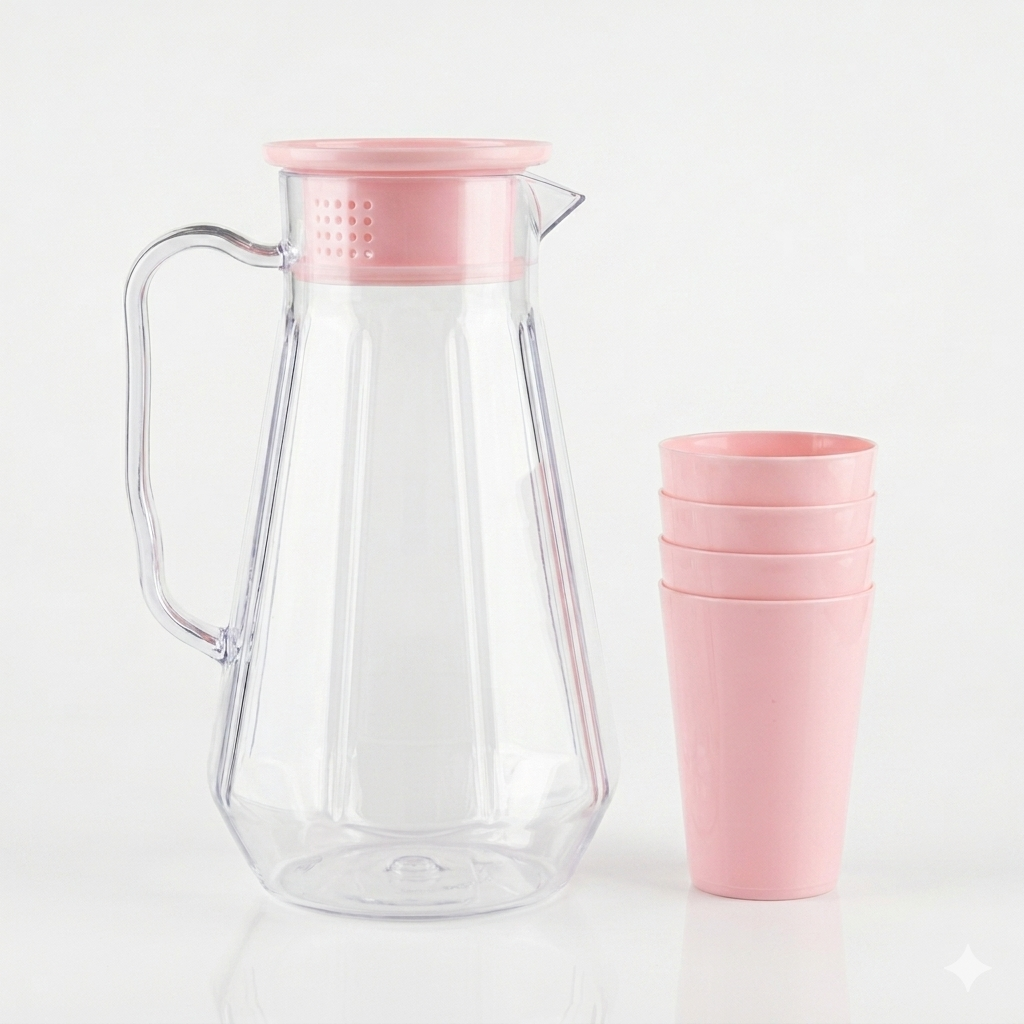 Jug with clear glass