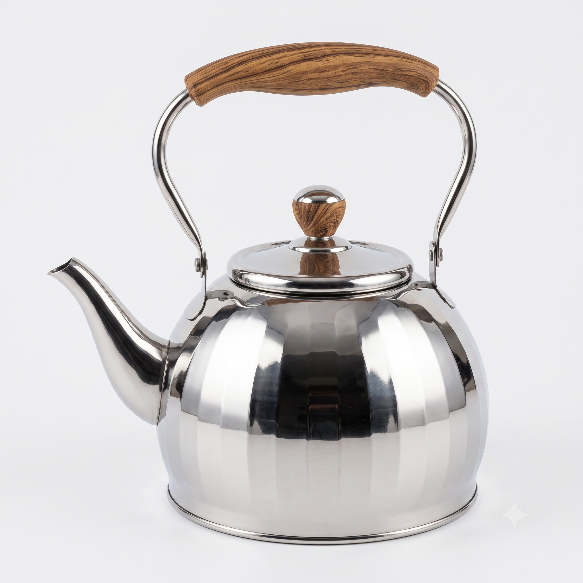 Stainless steel teapot with wooden handle, 2 liters, 242