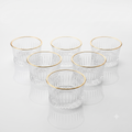 Six-Piece Bowl Set with Gold Rim SMB412E-J