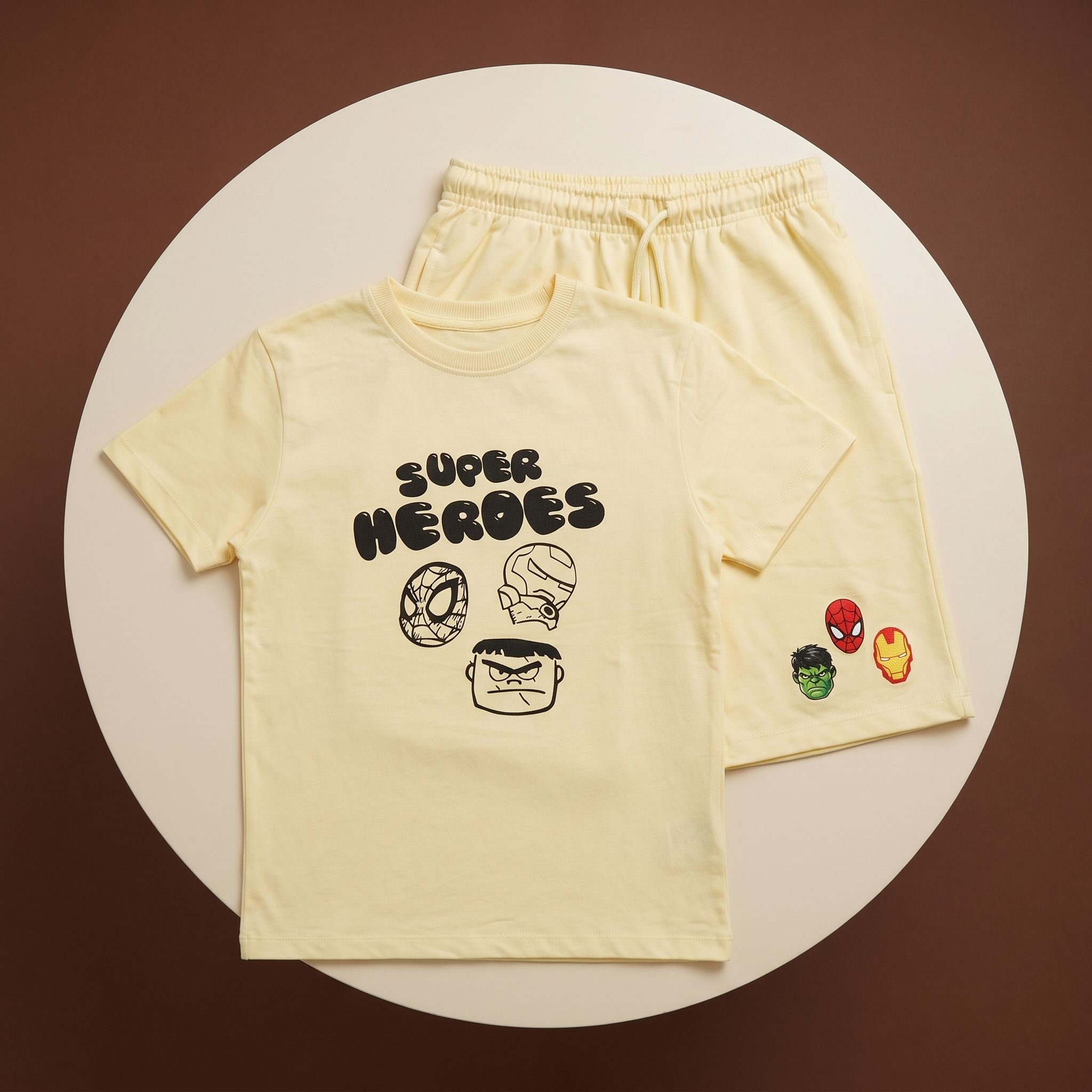 Super Heros Face Boys H/S shorts
