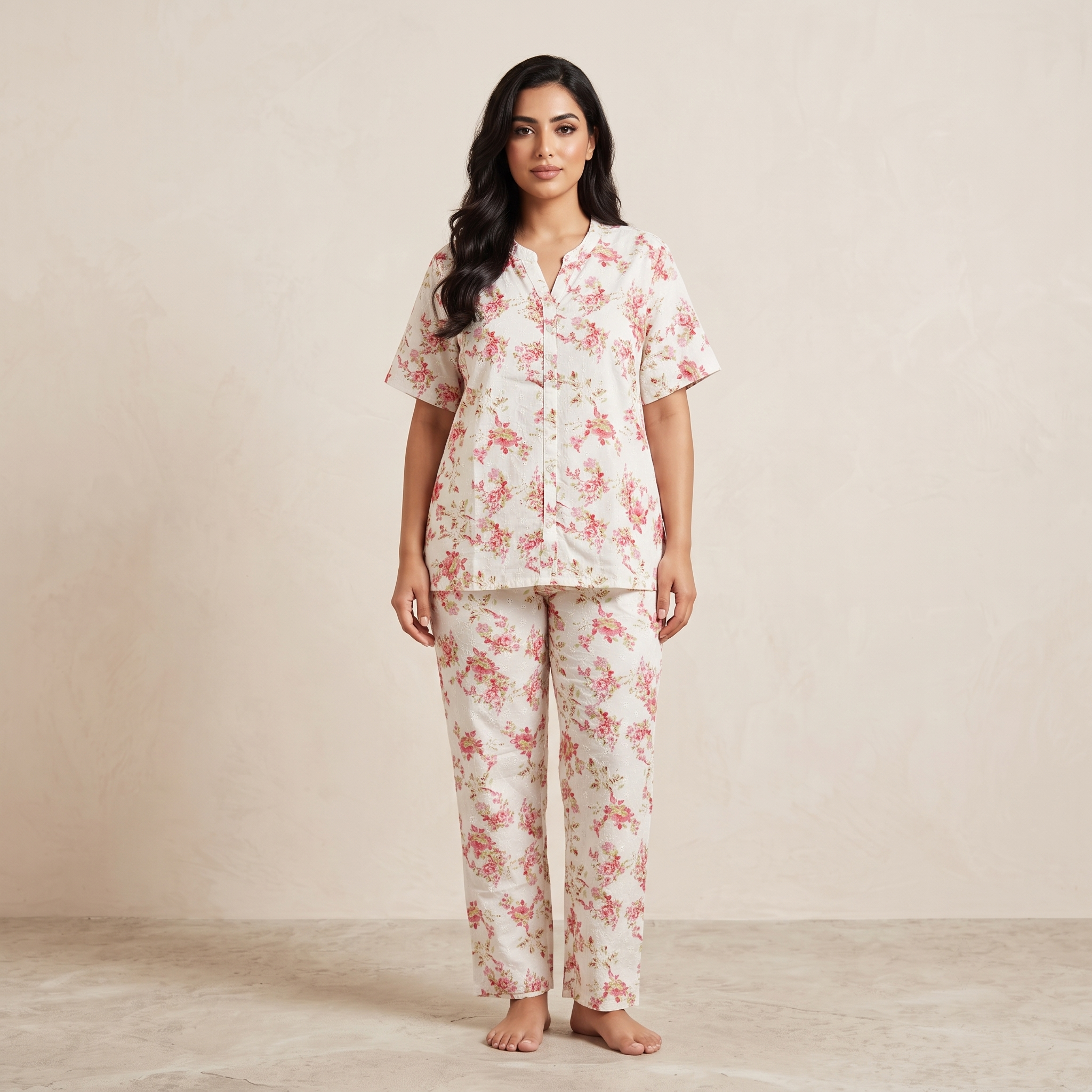 Womens Pajamas 2Pcs 9384 (D)