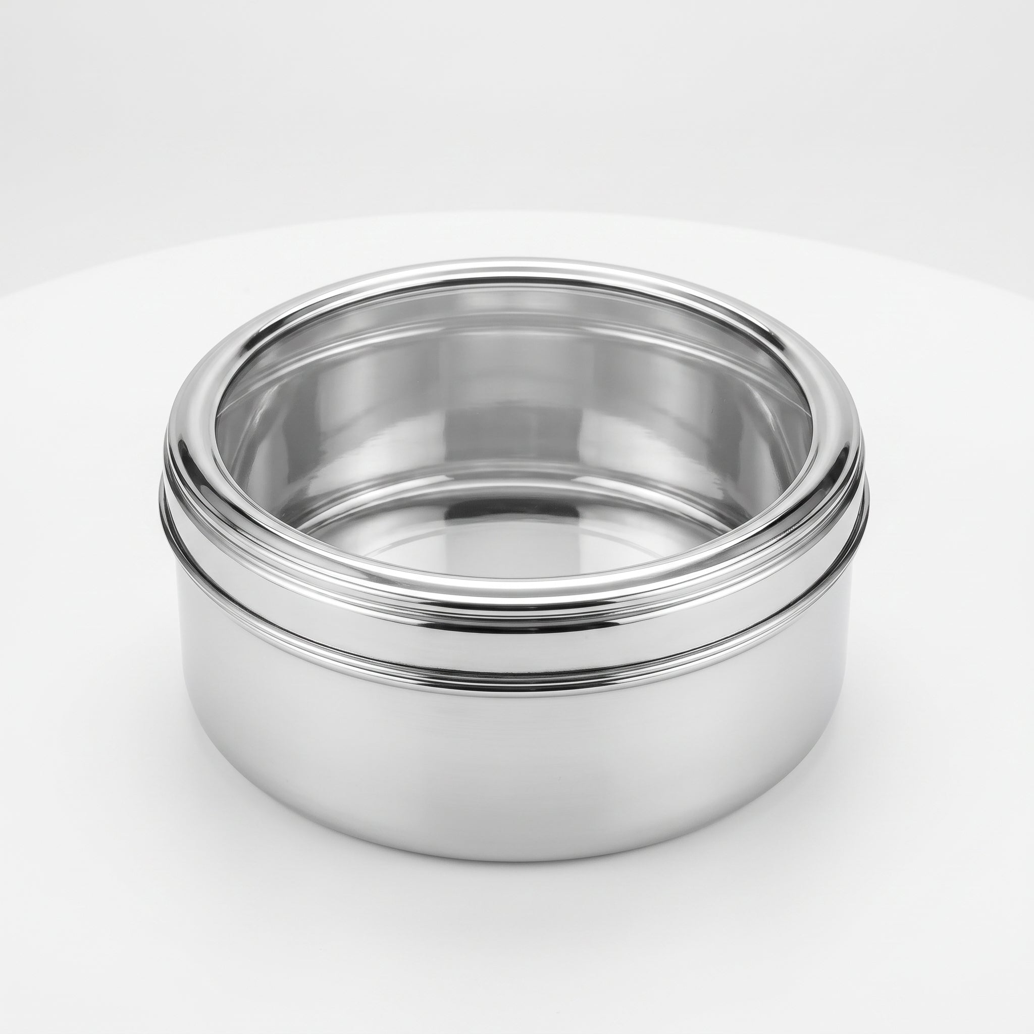 مطبقيه استيل غطاء شفاف  [ 22 CM ]