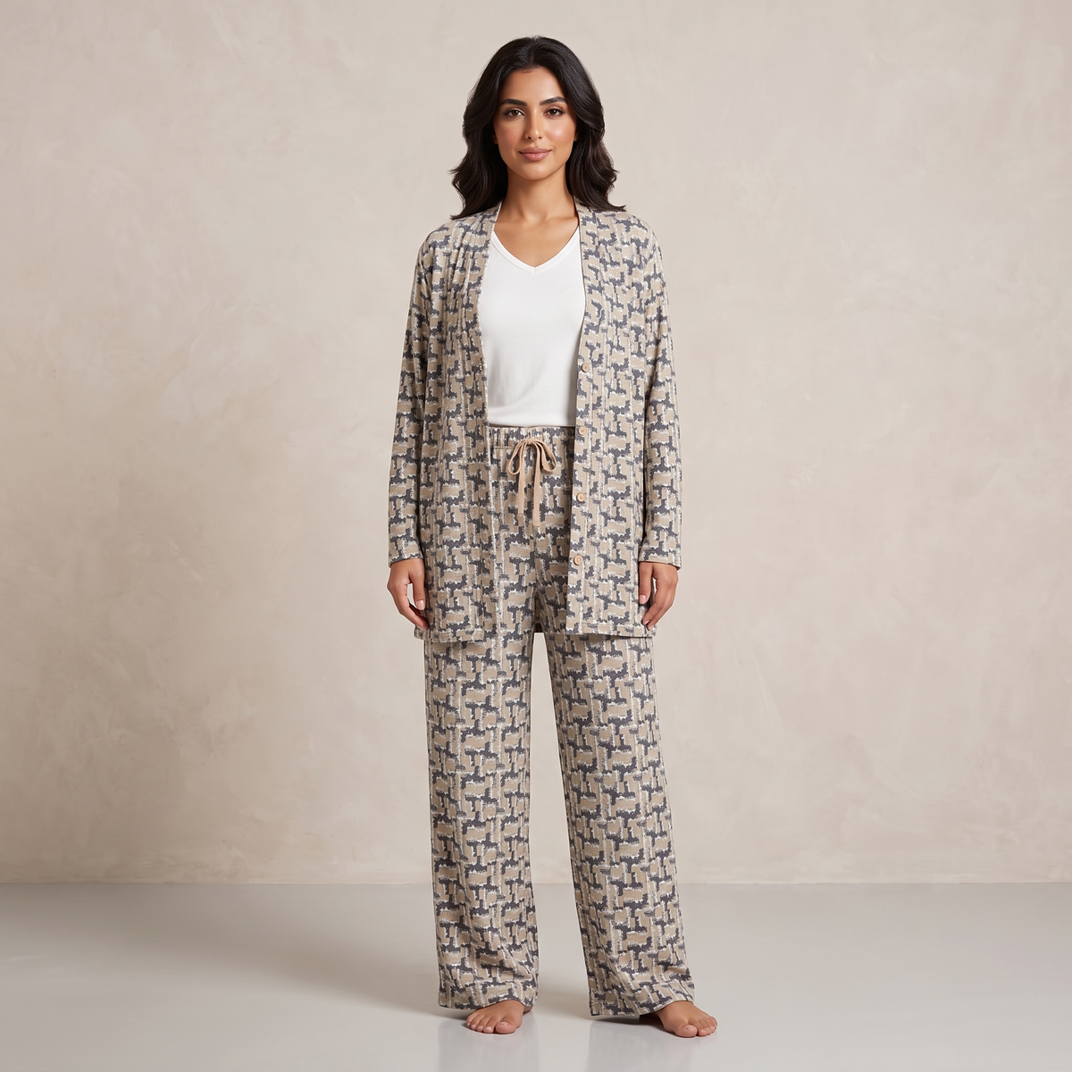 Womens Pyjama 3 Pcs 9155
