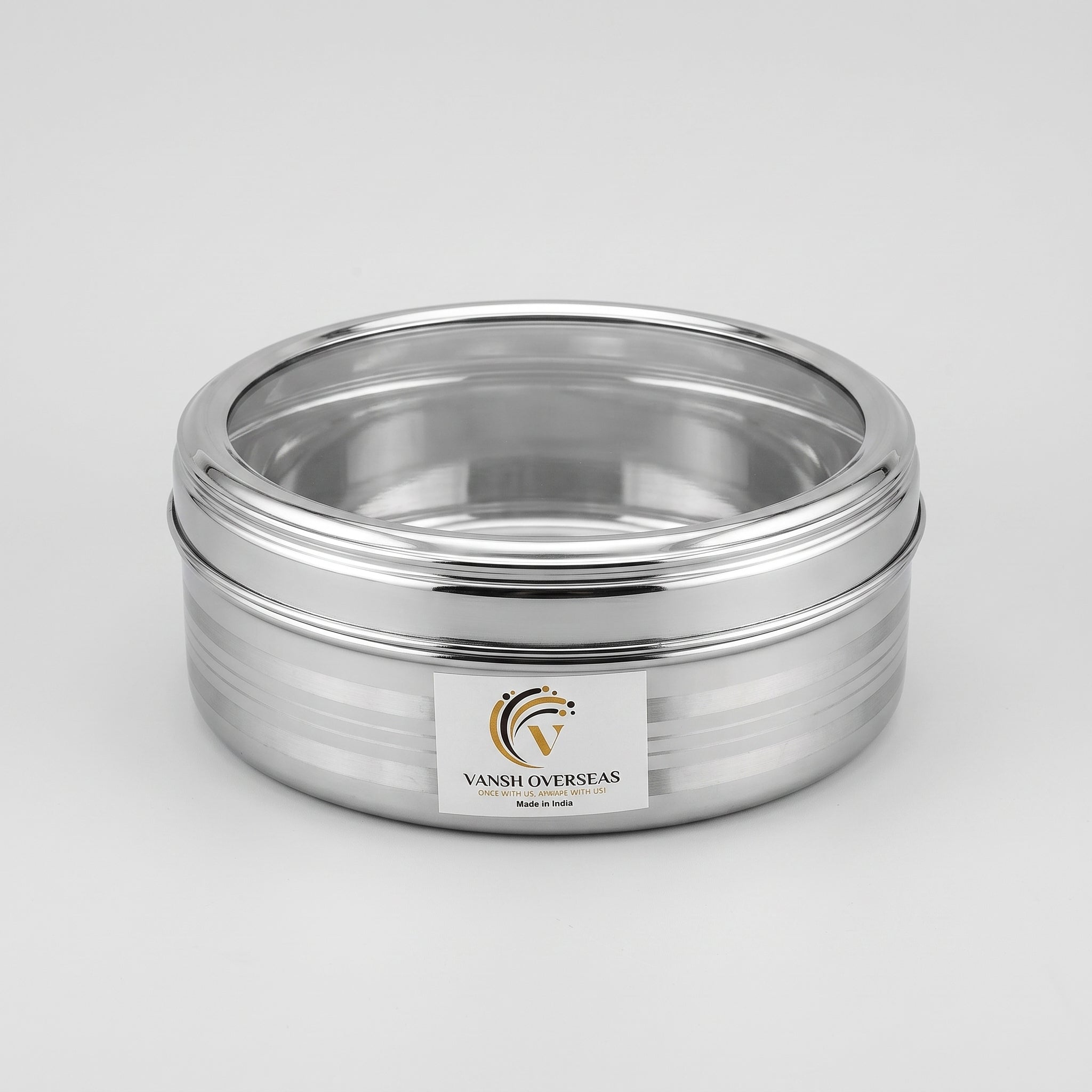 مطبقيه استيل غطاء شفاف  [ 19 CM ]
