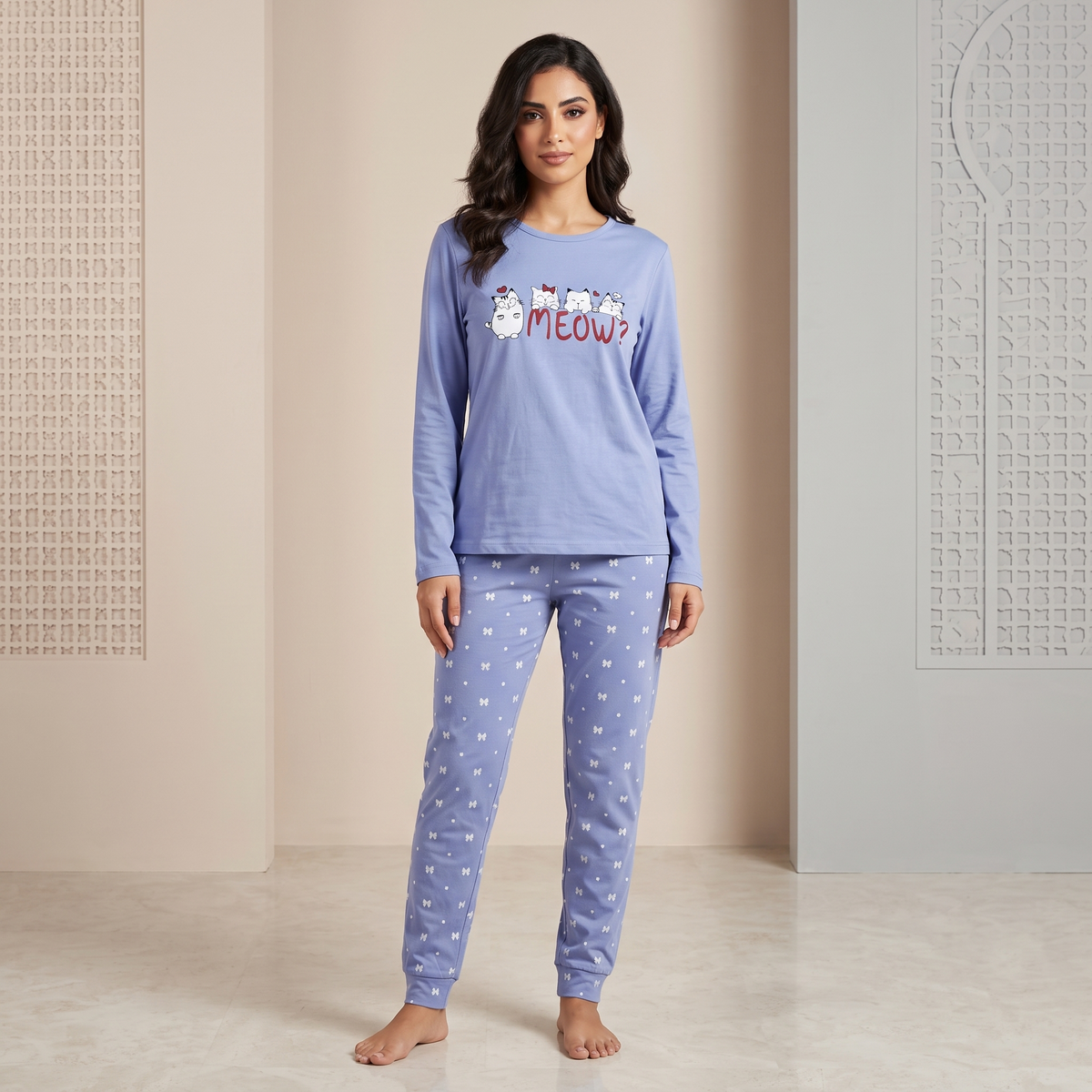 Womens L/S Pajama 2Pcs WB13083