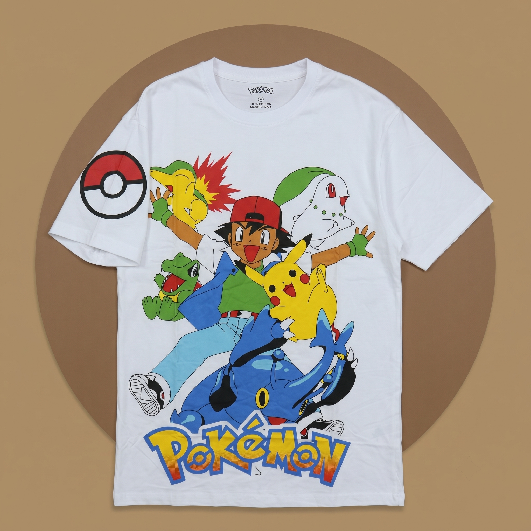 Pokemon White Long Polo Shirt