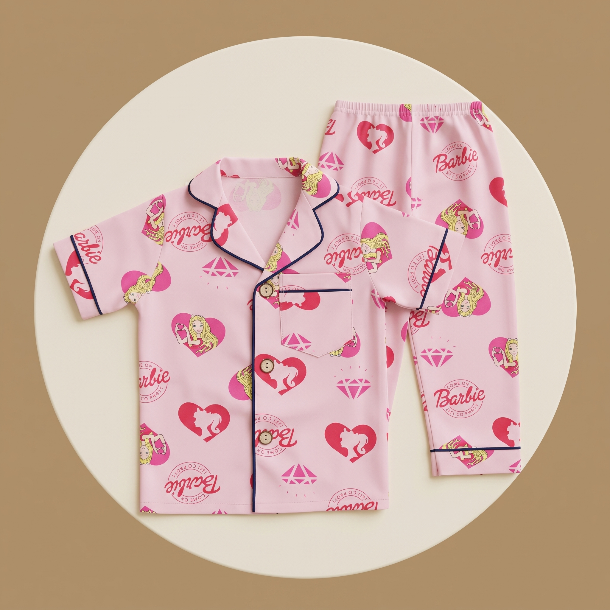 Barbie Diamond Kids H/S Pajamas